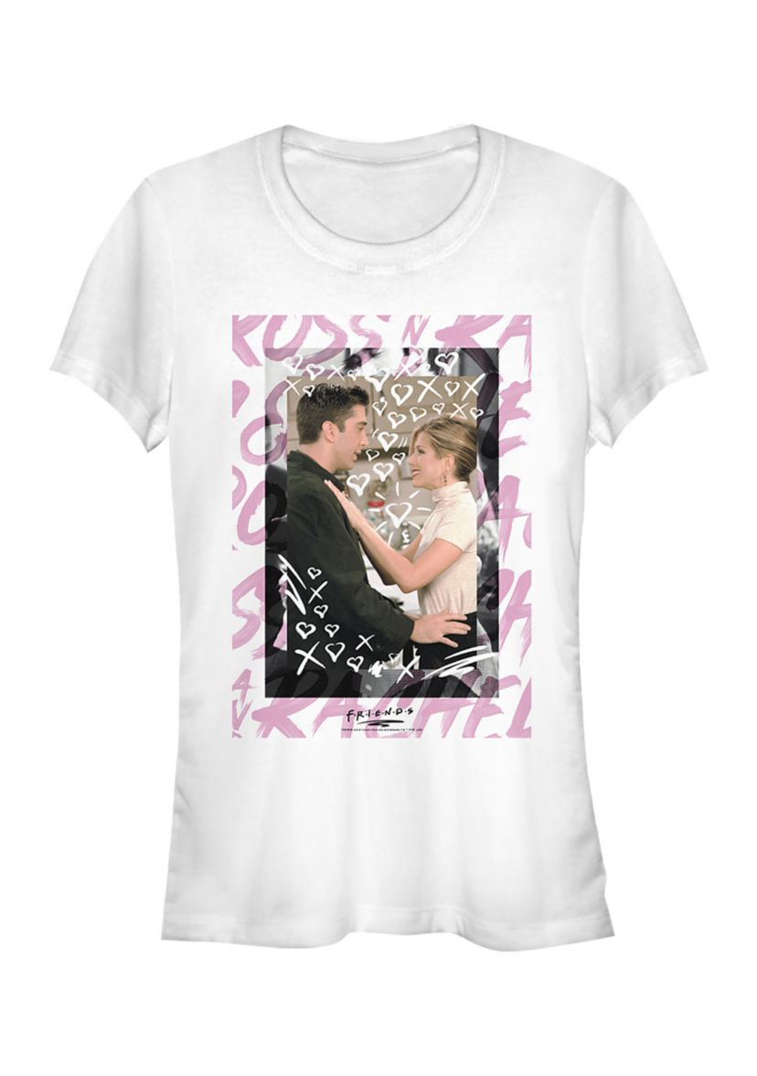 Juniors Ross and Rachel Doodles Graphic T-Shirt