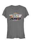 Juniors Life is Better Graphic T-Shirt