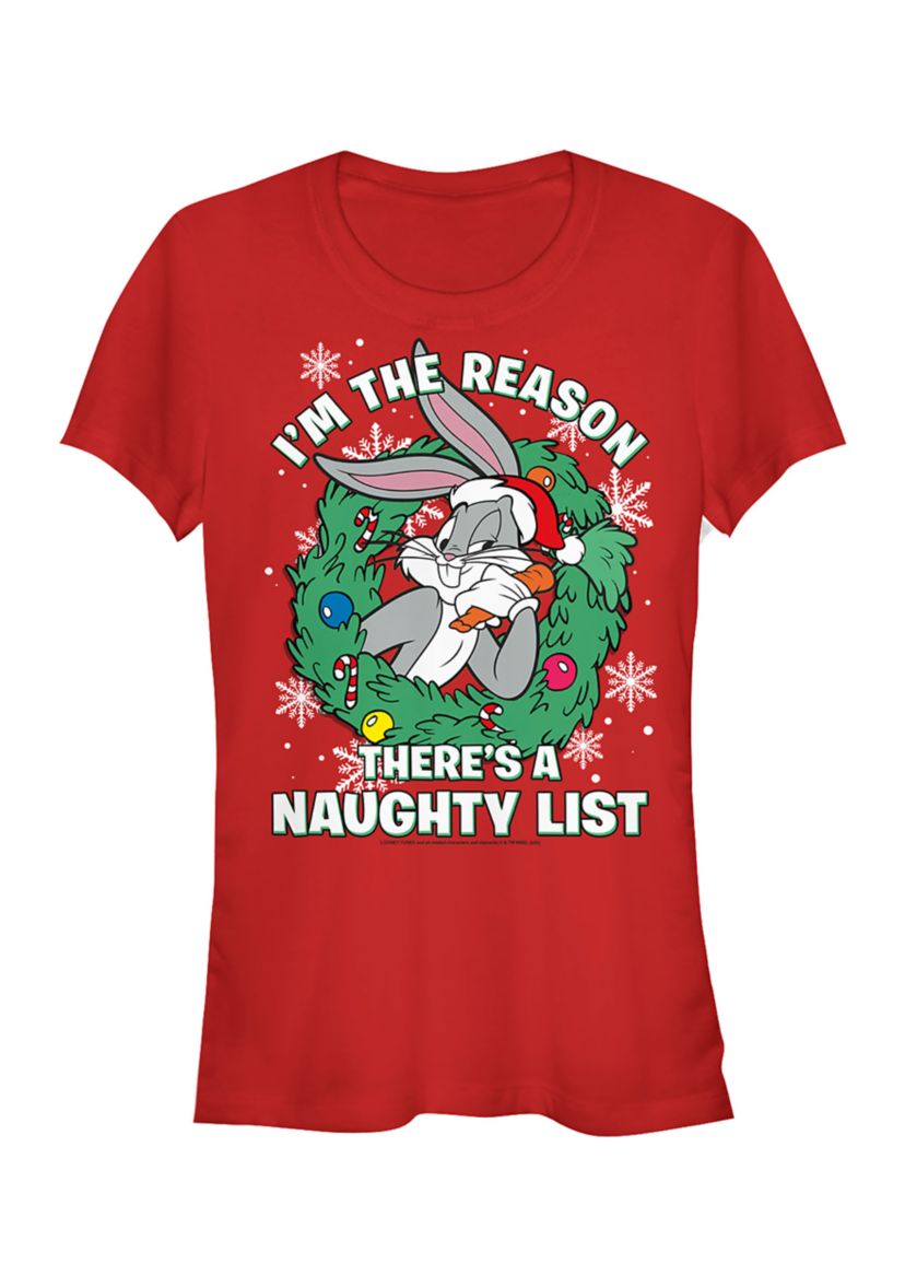 Juniors Bugs Wreath T-Shirt