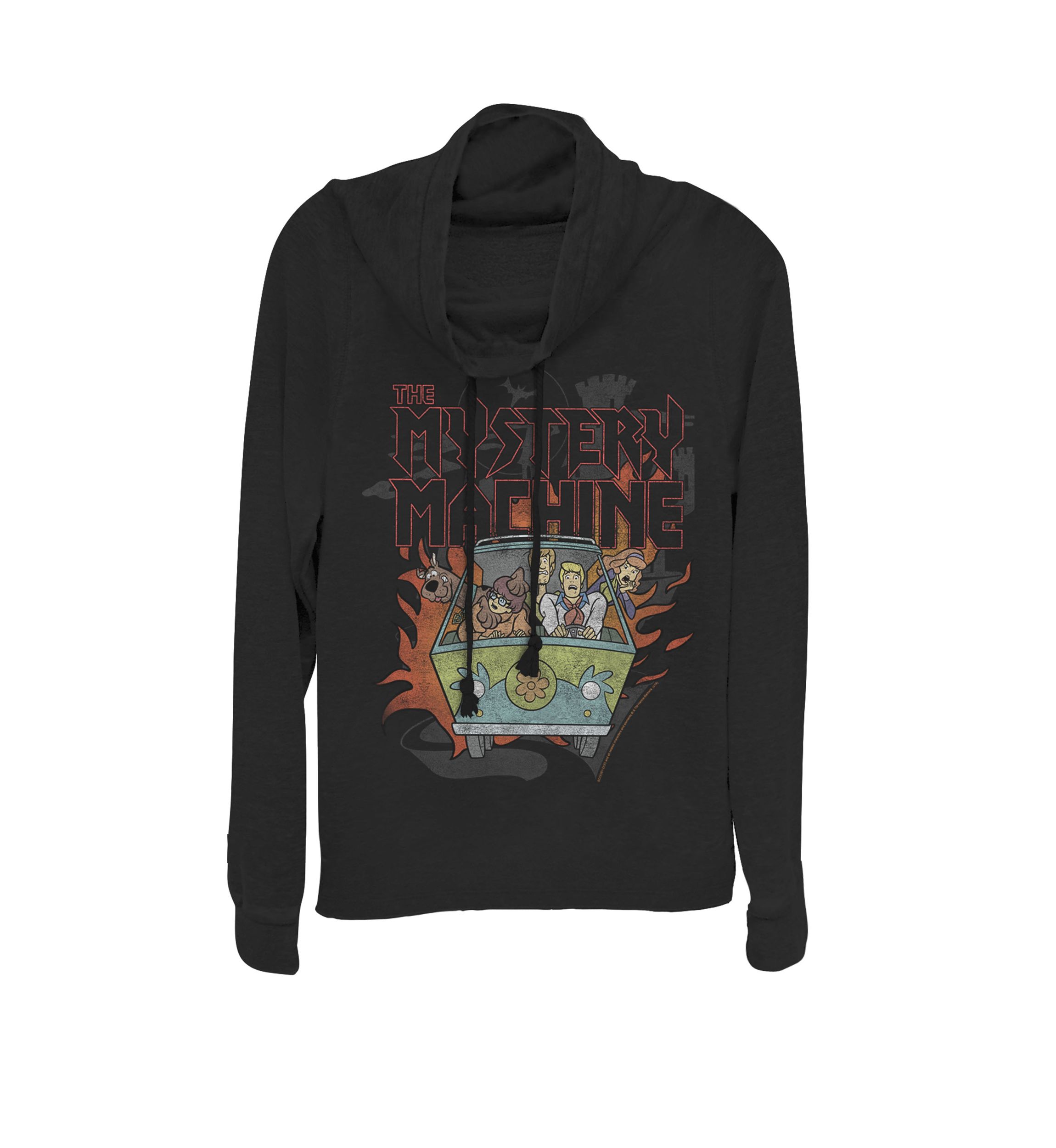 Metal Mystery Machine Cowl Neck Graphic Pullover