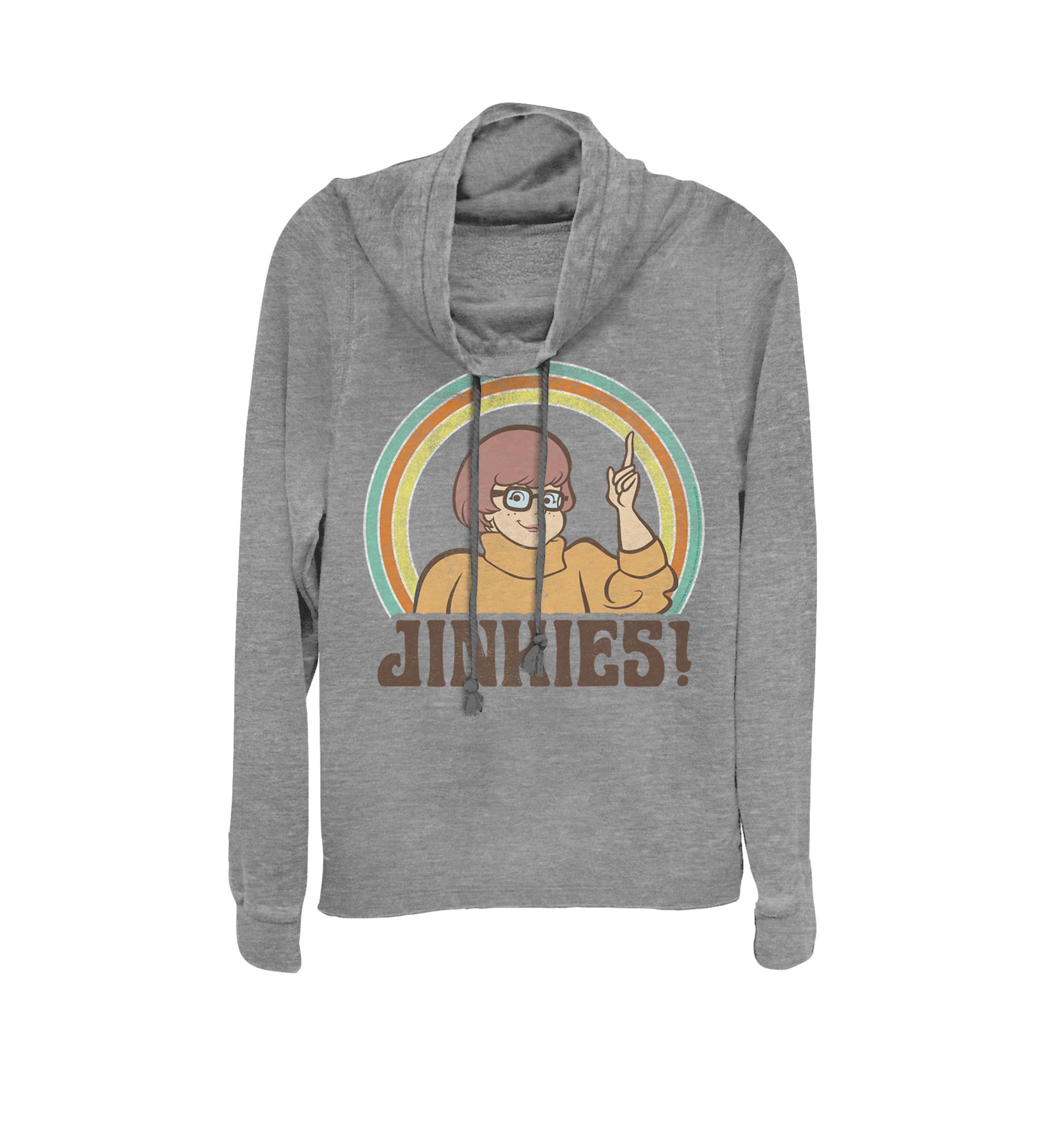 Rainbow Velma Jinkies Cowl Neck Graphic Pullover