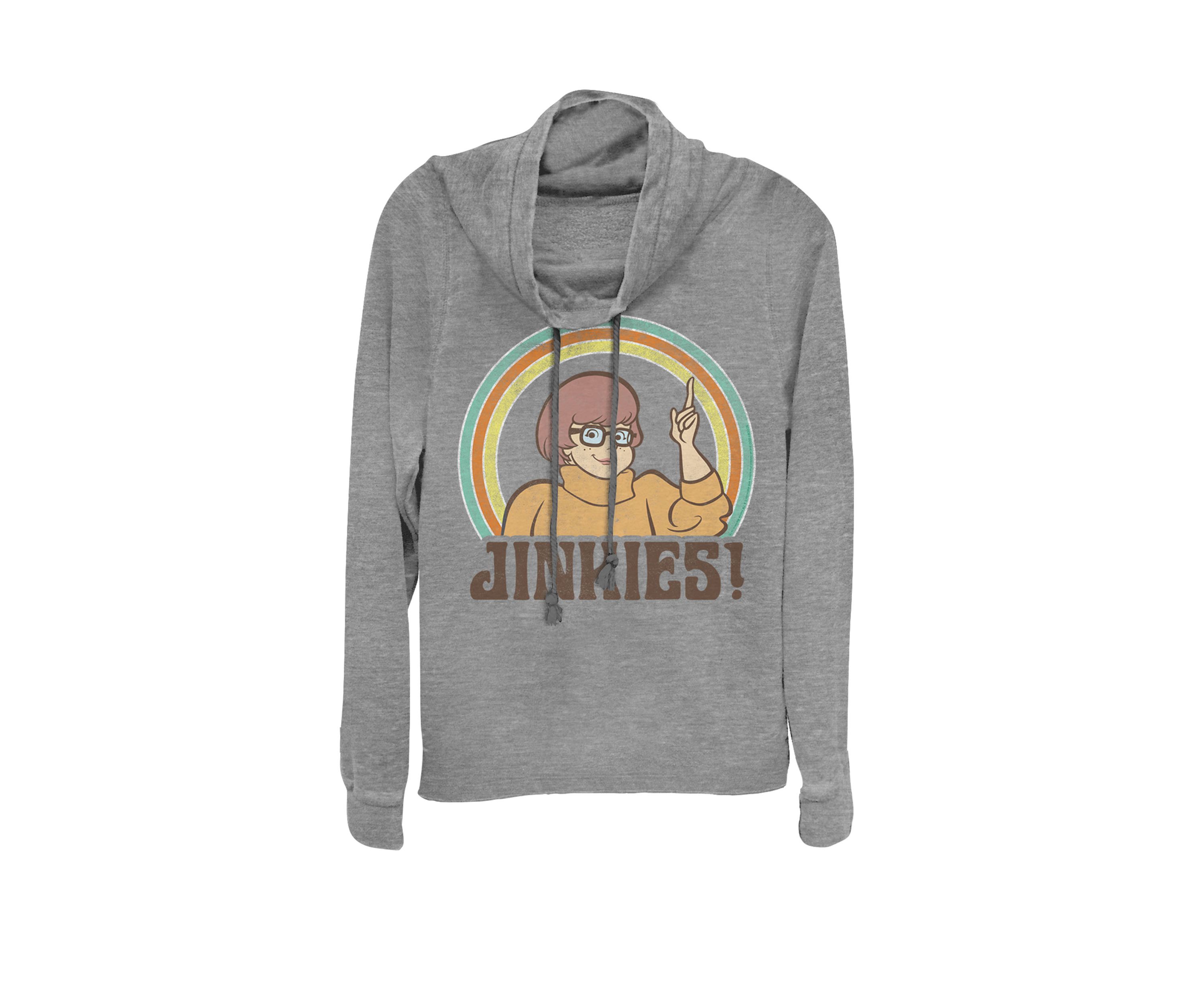 Rainbow Velma Jinkies Cowl Neck Graphic Pullover