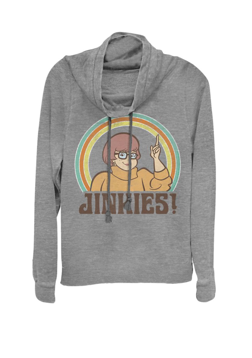 Rainbow Velma Jinkies Cowl Neck Graphic Pullover