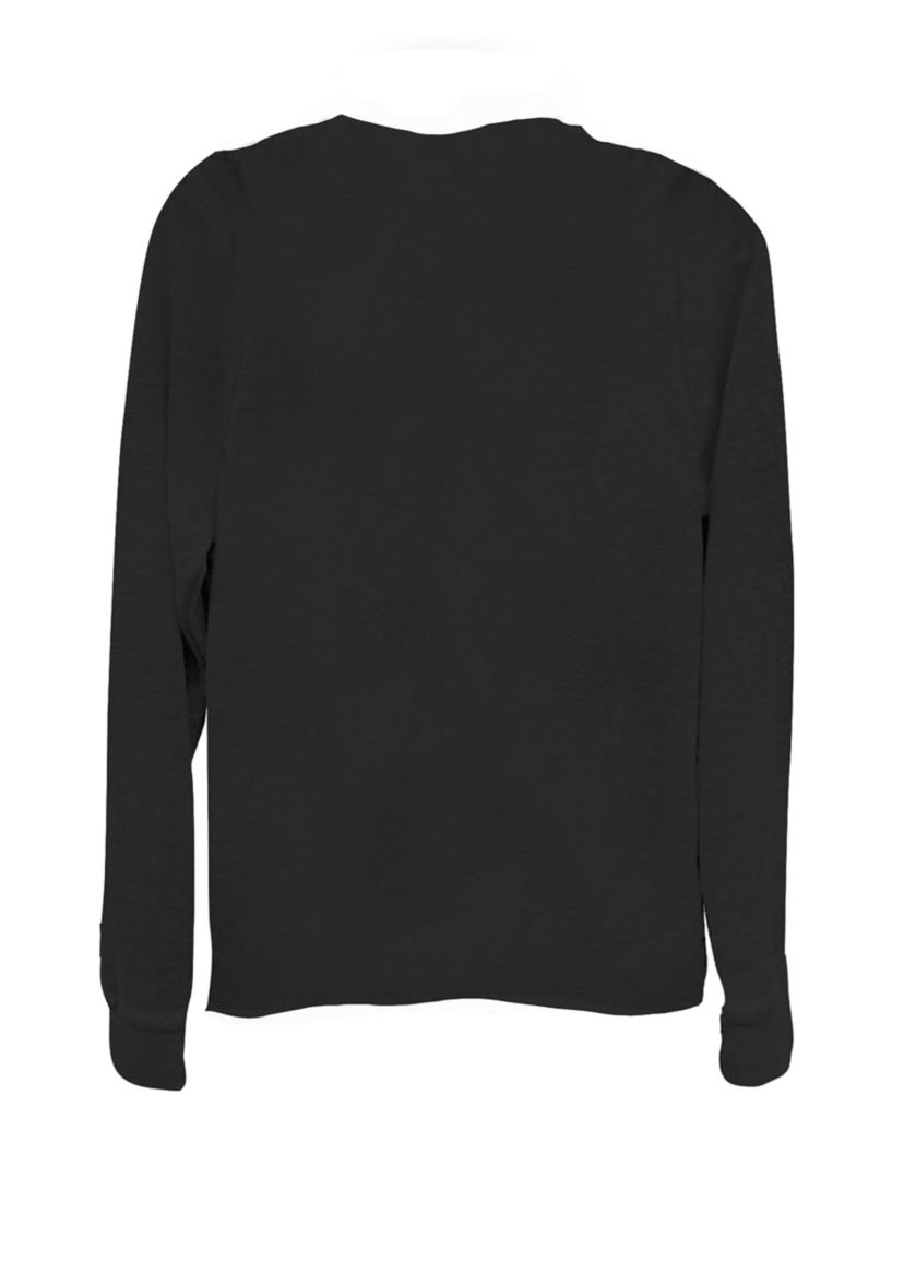 Where Are You Spooky Text Cowl Neck Pullover