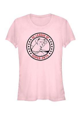 DC COMICS Women's Krypto Circle Badge Graphic T-Shirt, Pink, XXL