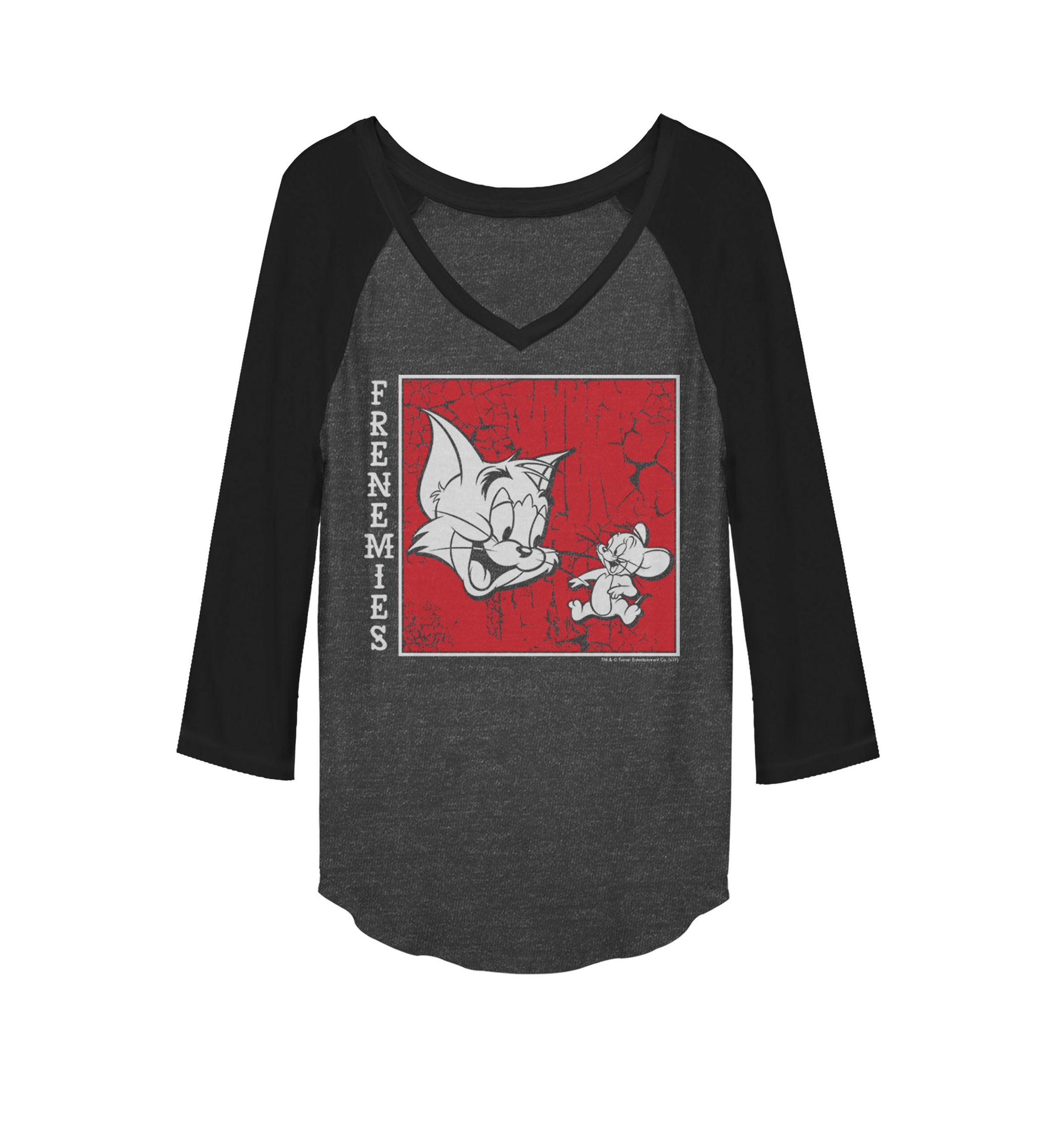 Cat And Mouse Frenemies Raglan Baseball T-Shirt