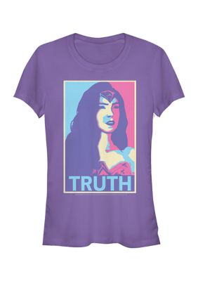 DC COMICS Women's Wonderful Hope Graphic T-Shirt, Purple, 2XL