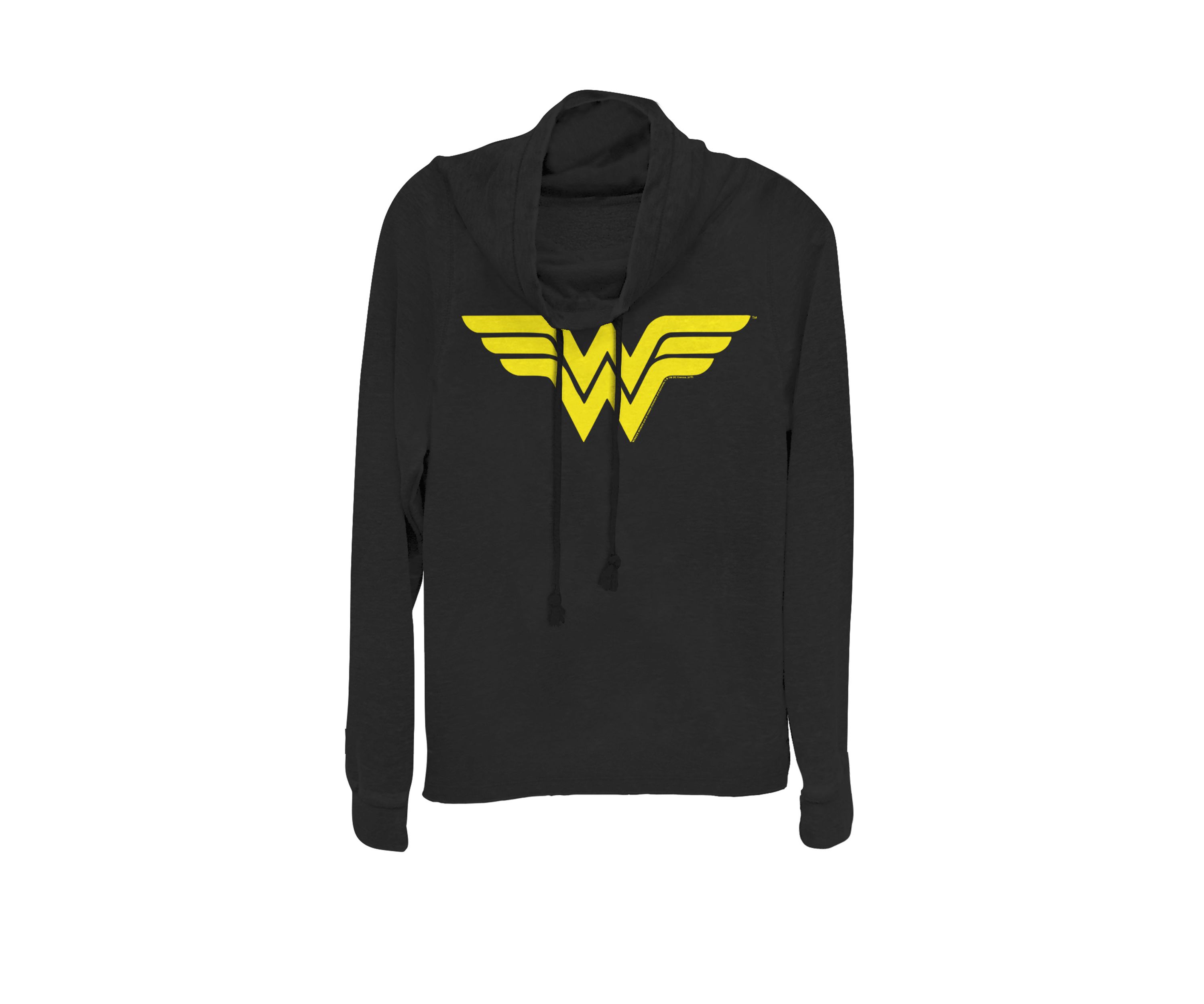 Wonder Woman Simple Classic Logo Cowl Neck Pullover