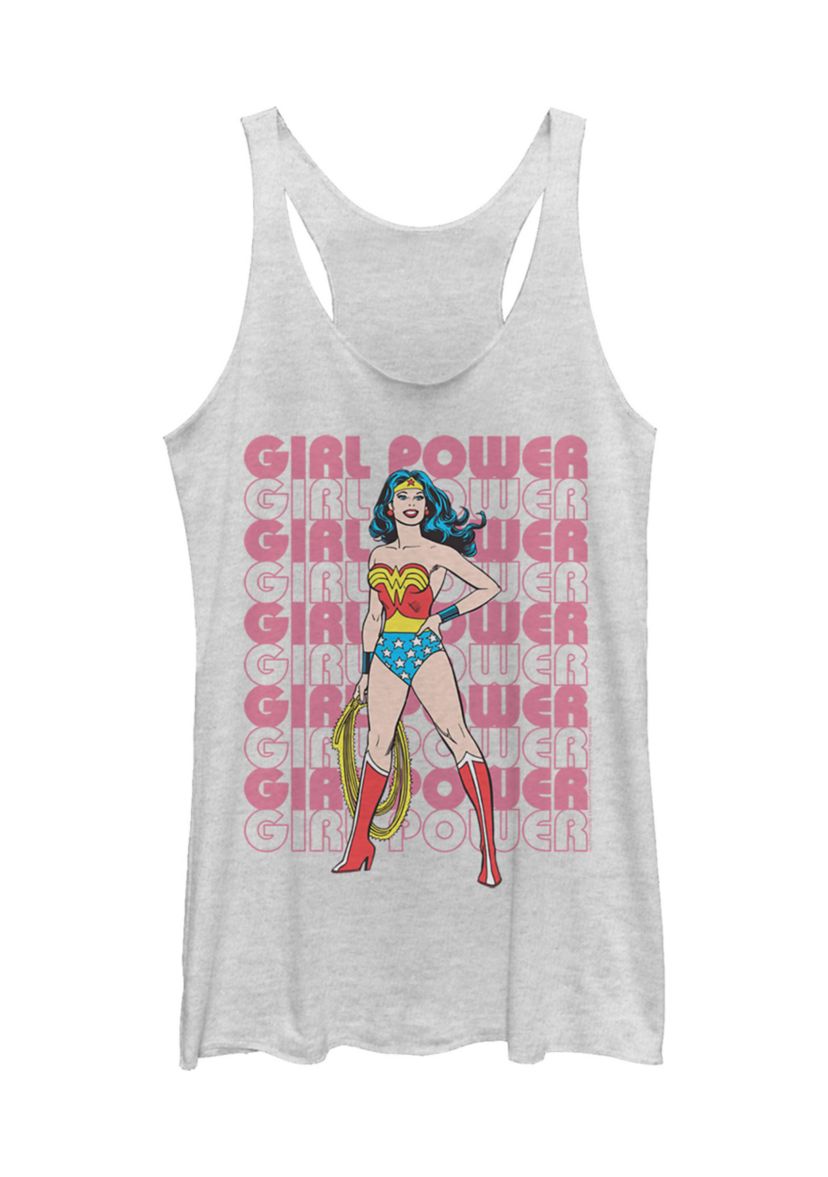 Girl Power Repeating Text Graphic Tank