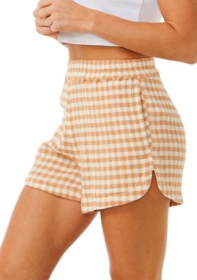 Women's Premium Surf Check Printed Shorts