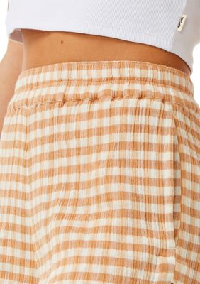 Women's Premium Surf Check Printed Shorts