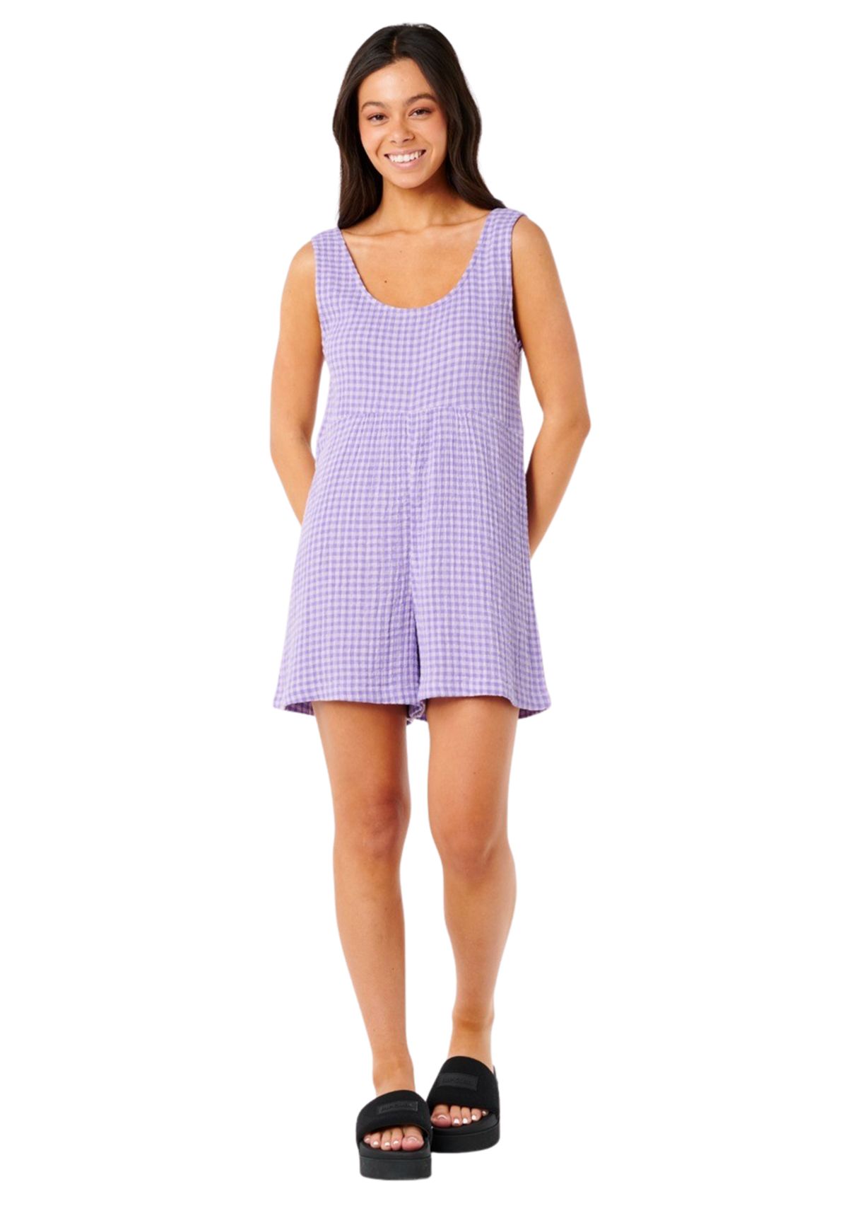 Womens Premium Surf Check Romper