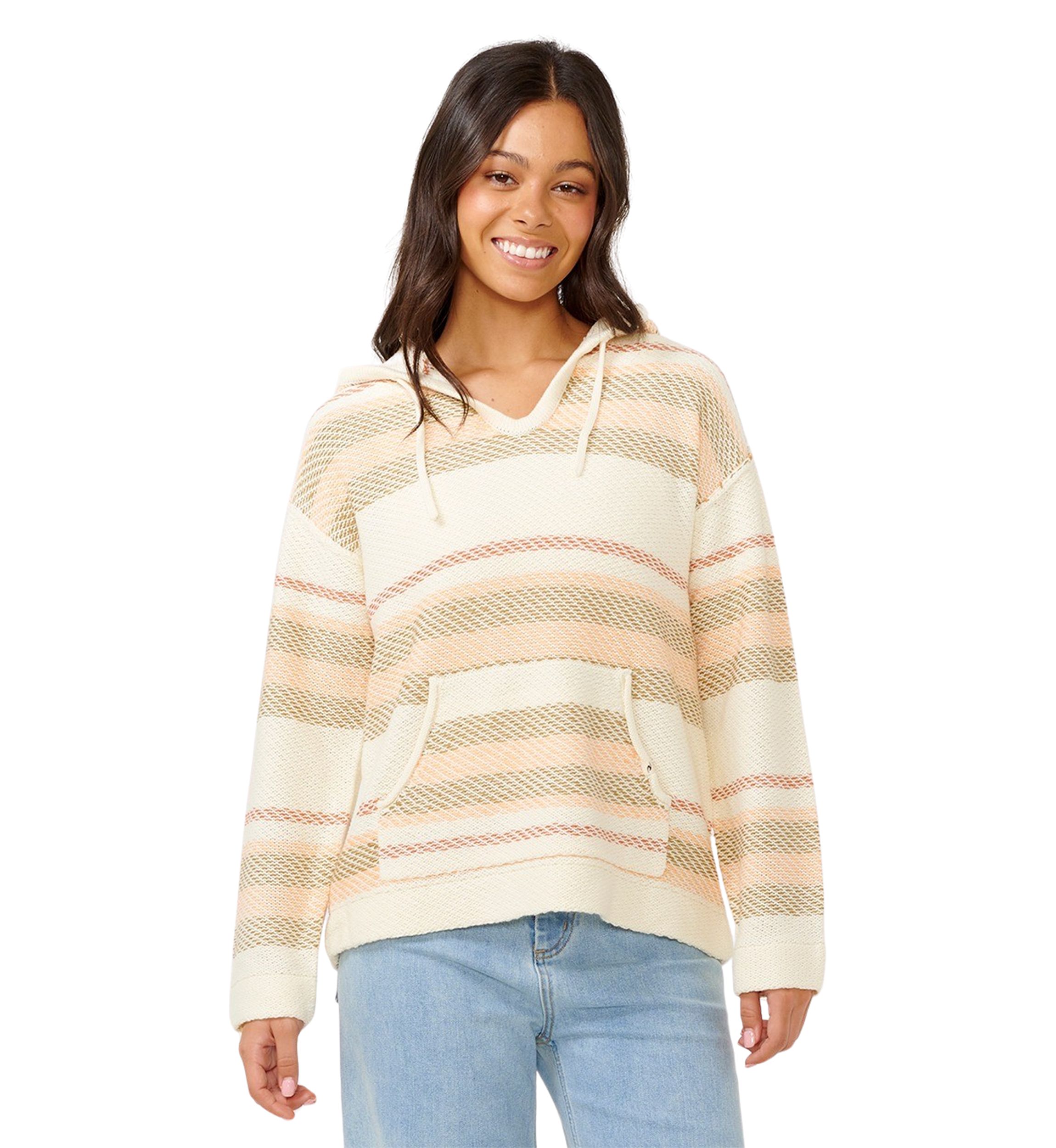 Womens Desert Dreams Stripe Poncho