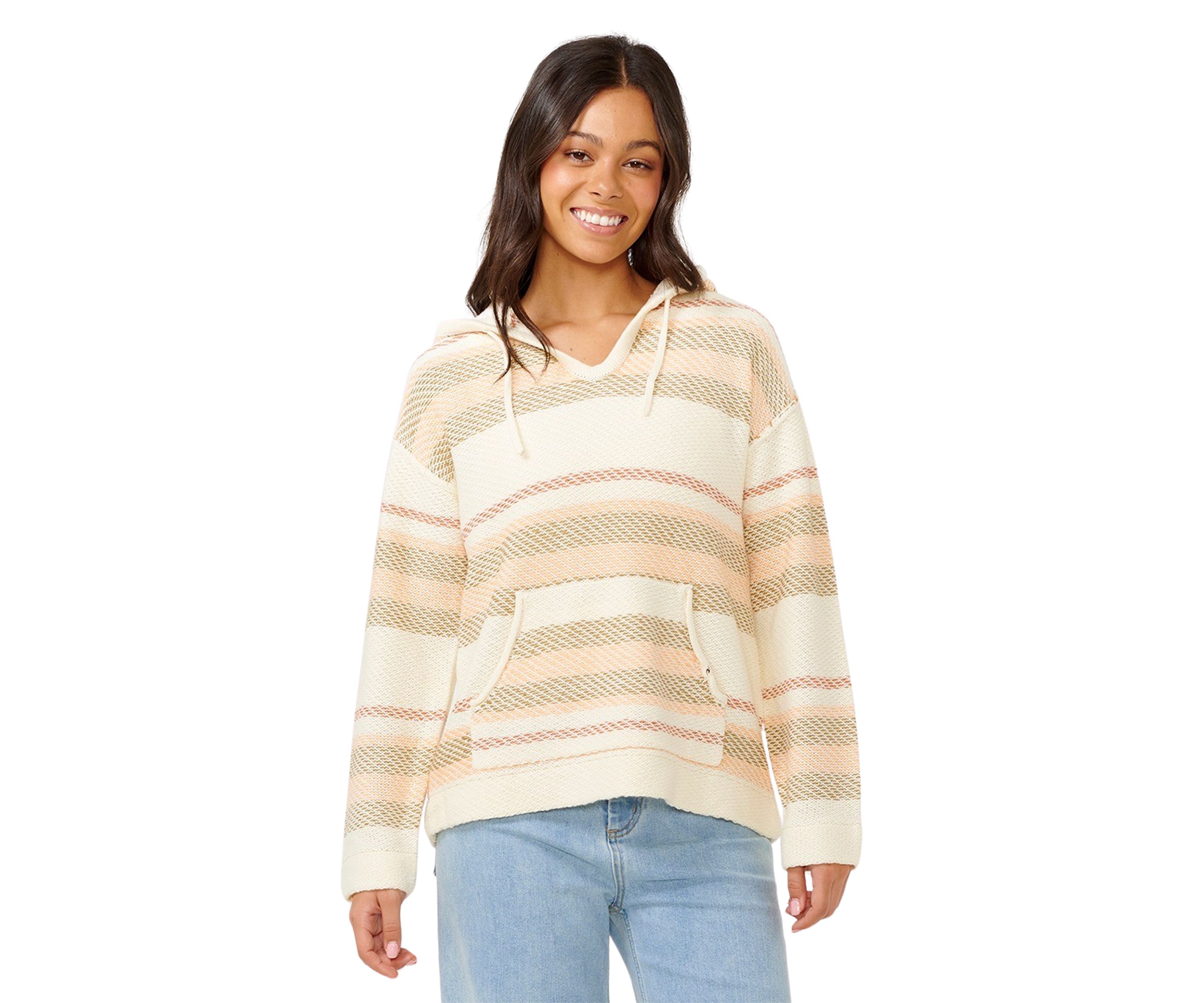 Womens Desert Dreams Stripe Poncho