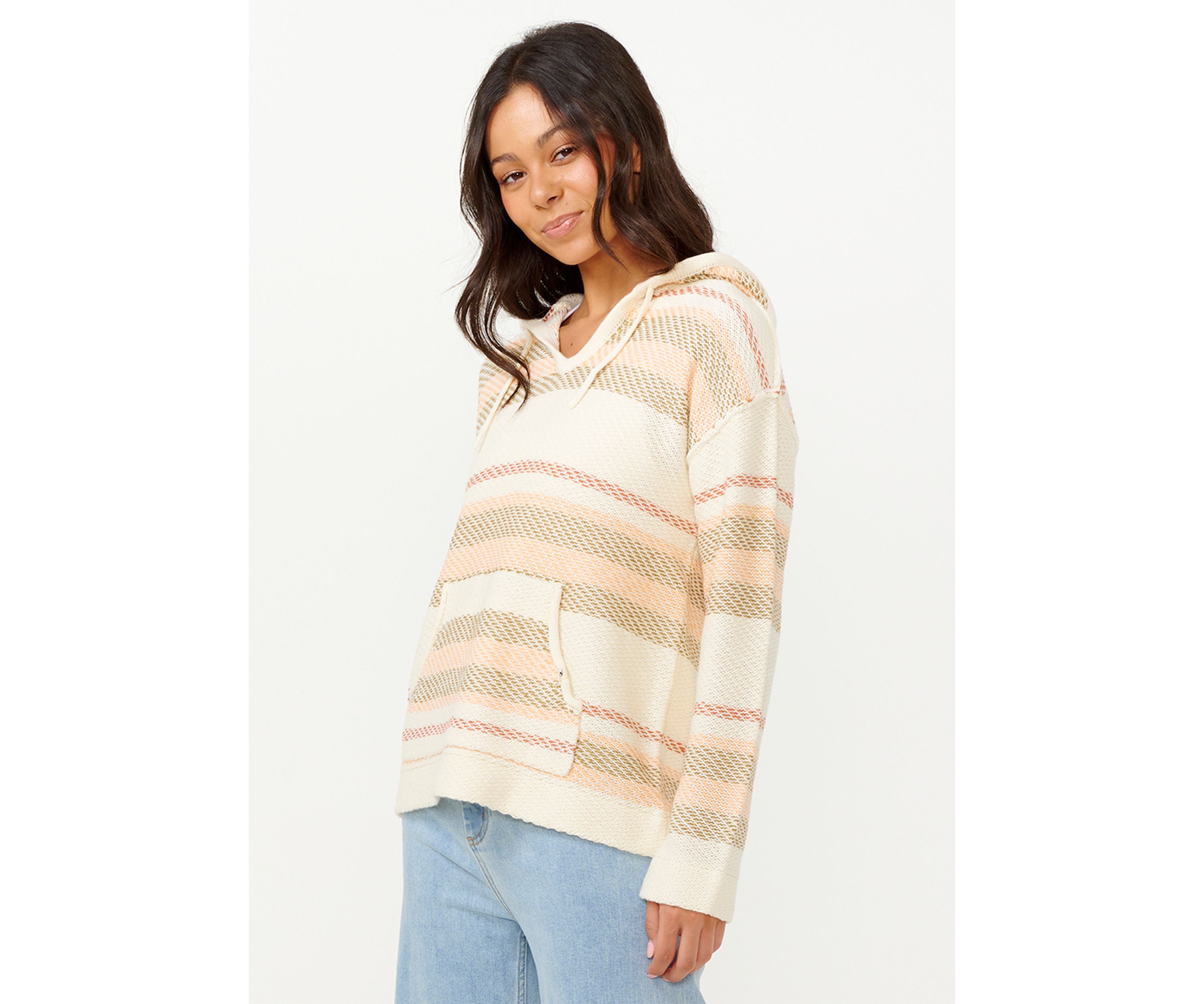 Womens Desert Dreams Stripe Poncho