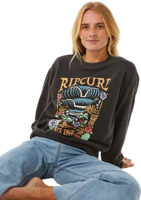 Women's Tiki Tropic Relaxed Crew Neck Graphic Sweatshirt