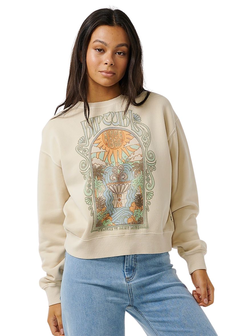 Womens Alchemy Relaxed Crew Neck Graphic Sweatshirt