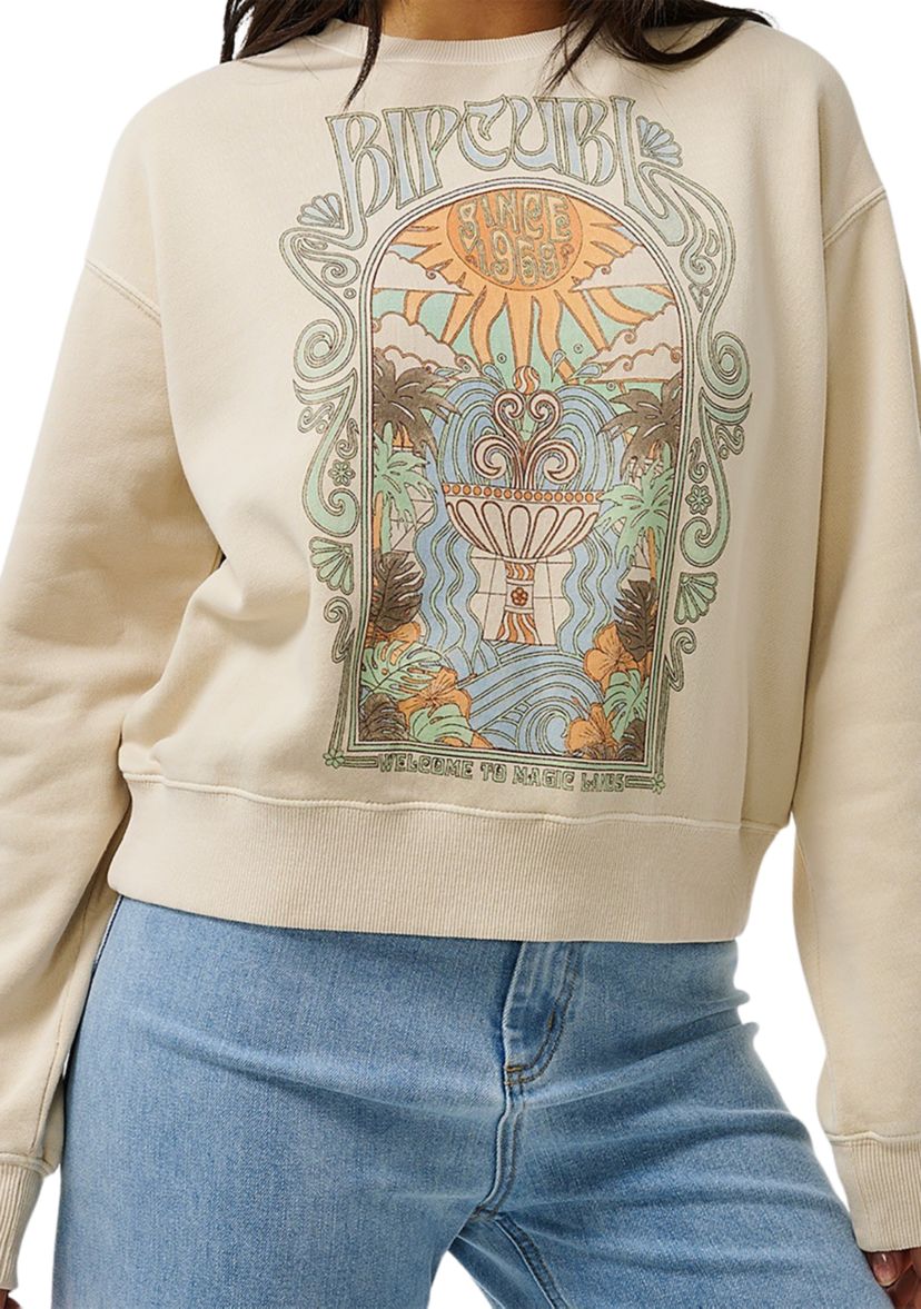 Womens Alchemy Relaxed Crew Neck Graphic Sweatshirt