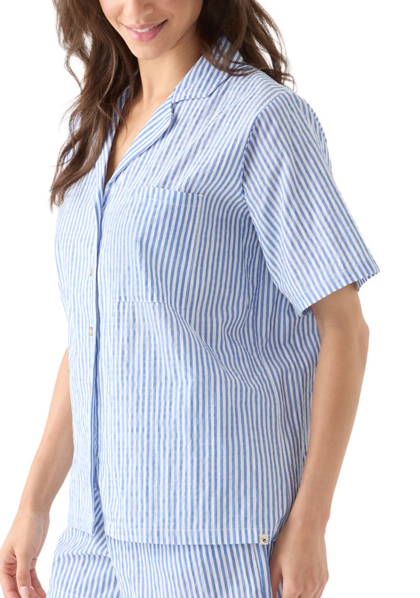 Womens Es Vedra Short Sleeve Stripped Shirt