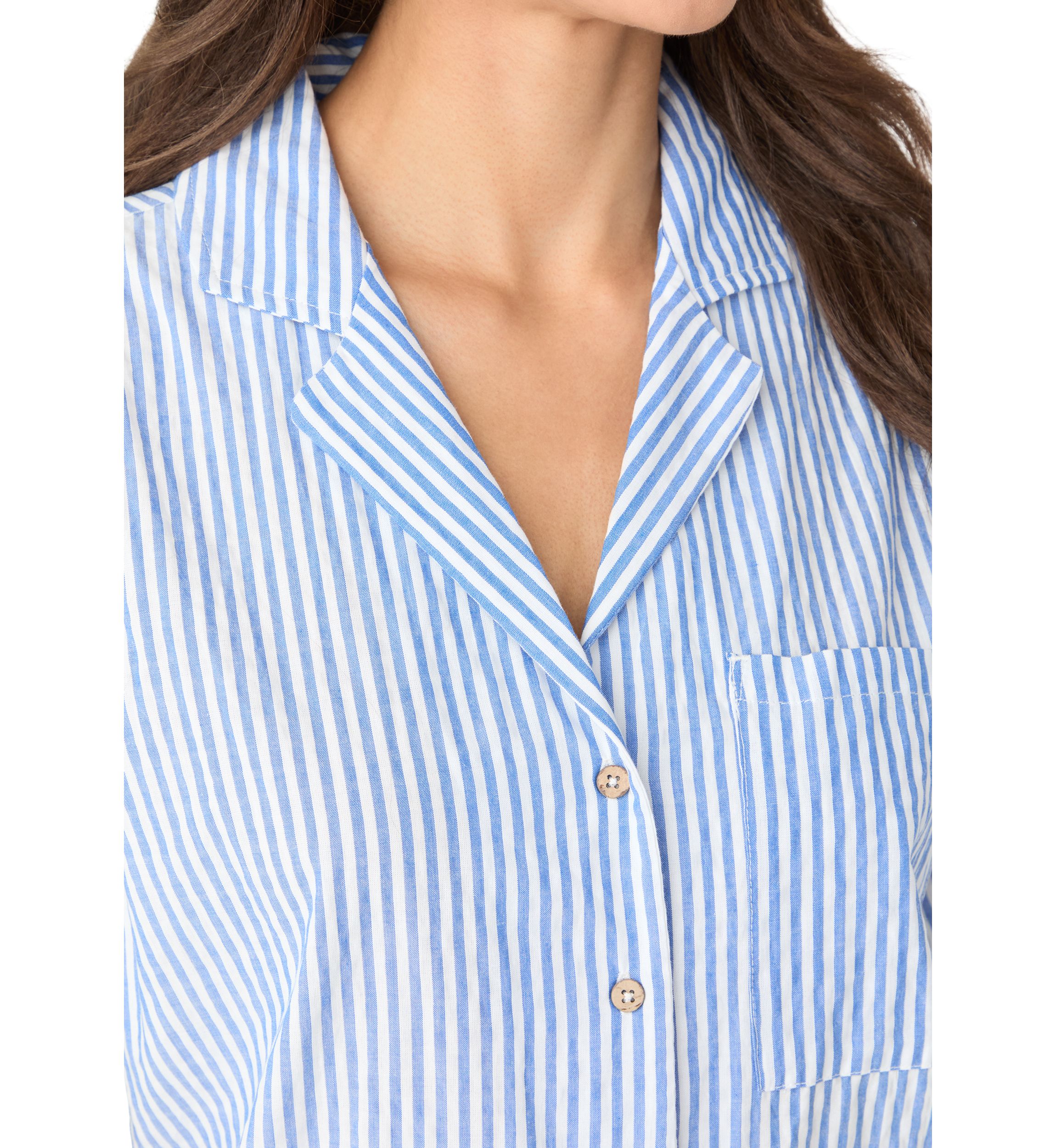 Womens Es Vedra Short Sleeve Stripped Shirt