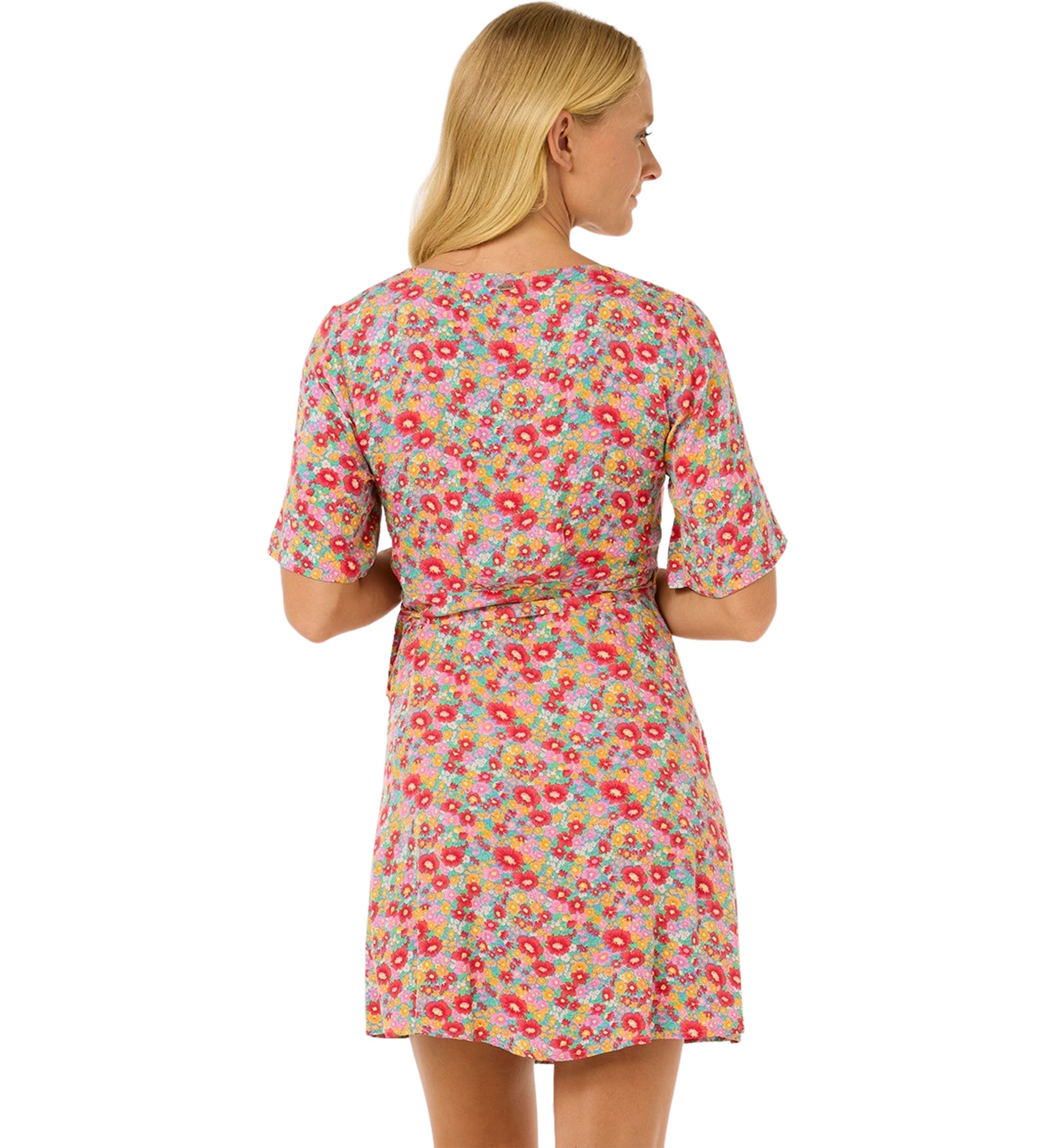 Womens Las Dalias Ditsy Wrap Dress