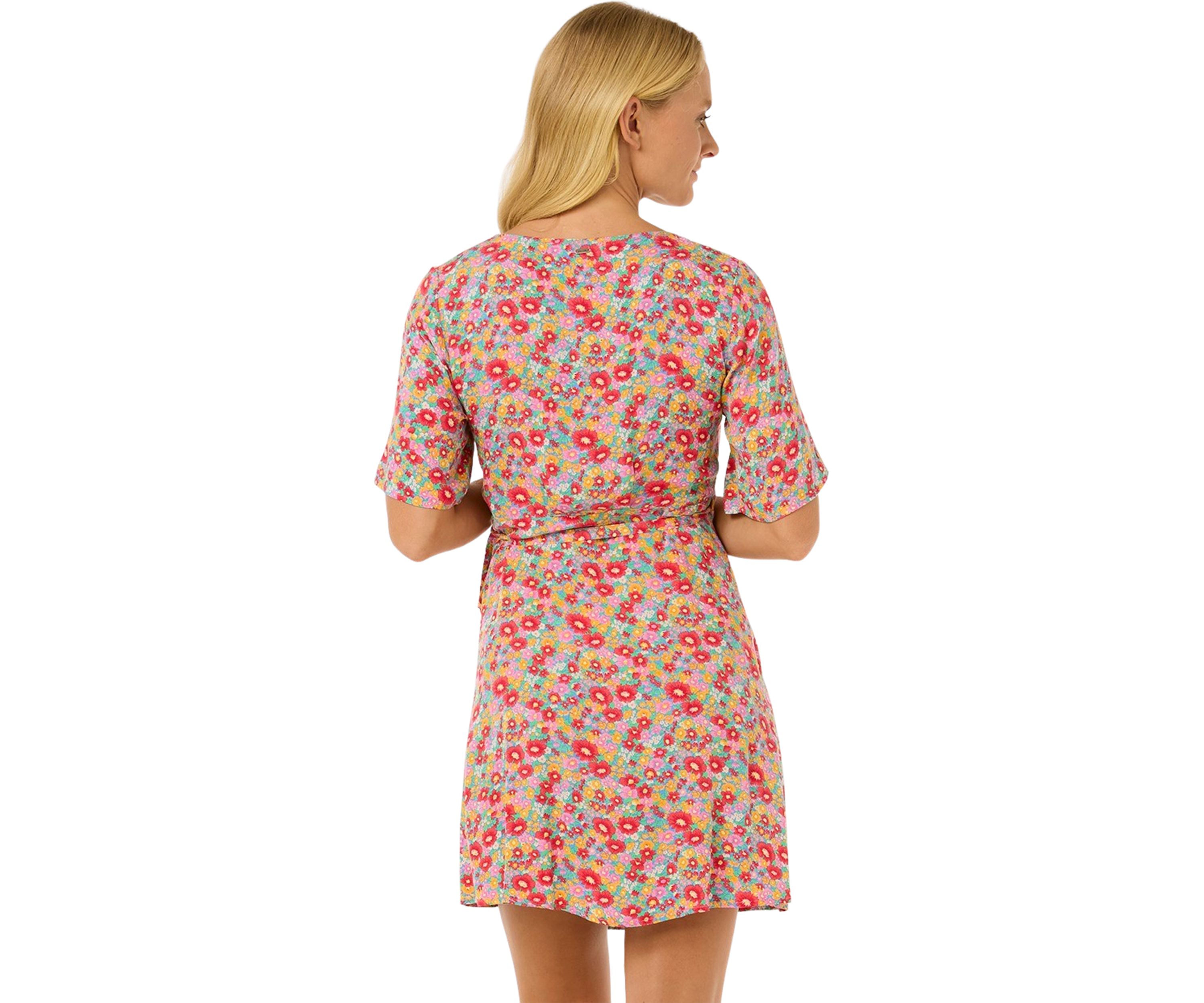 Womens Las Dalias Ditsy Wrap Dress