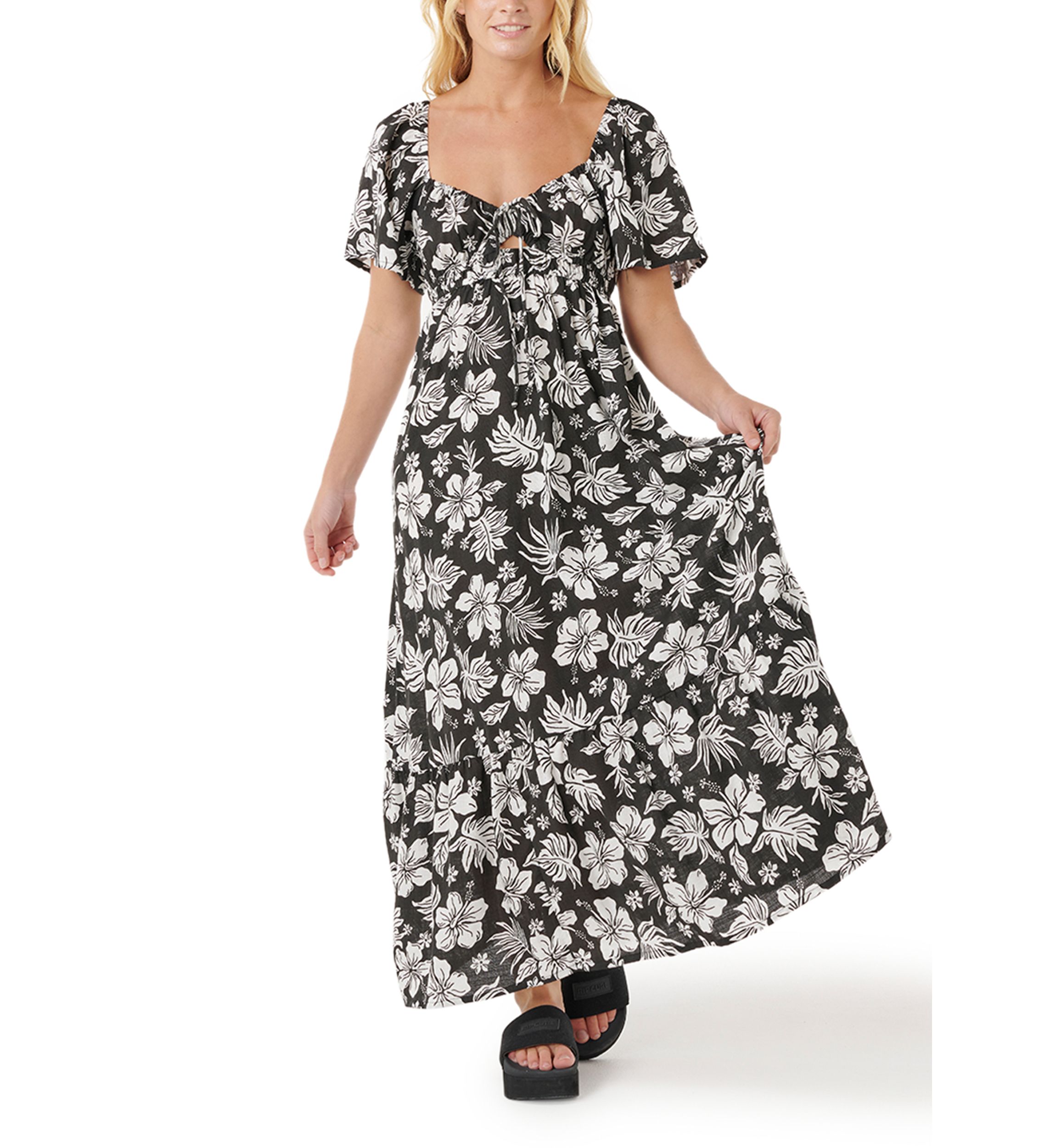 Womens Keepsakes Short Sleeve Maxi Dress