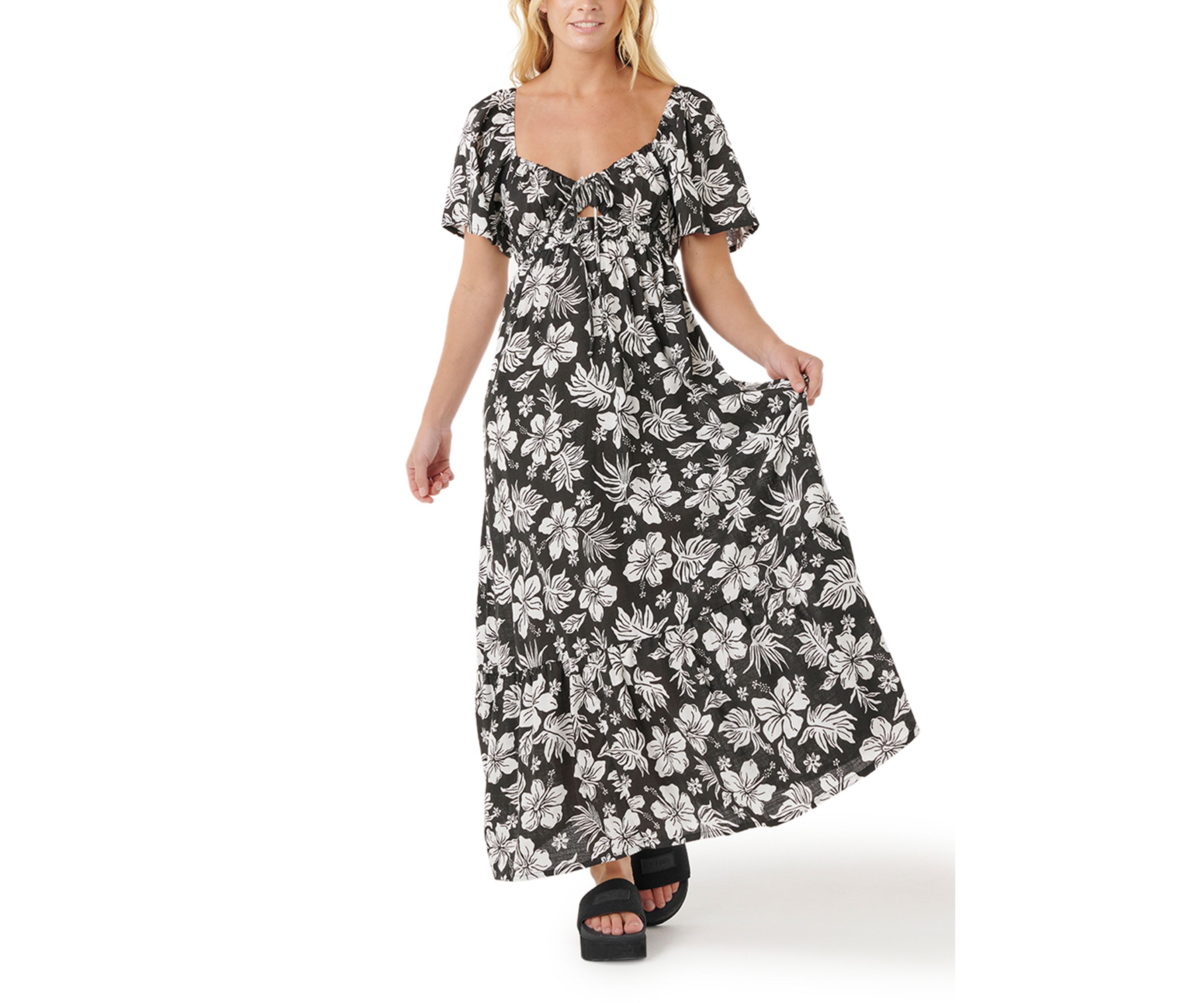 Womens Keepsakes Short Sleeve Maxi Dress