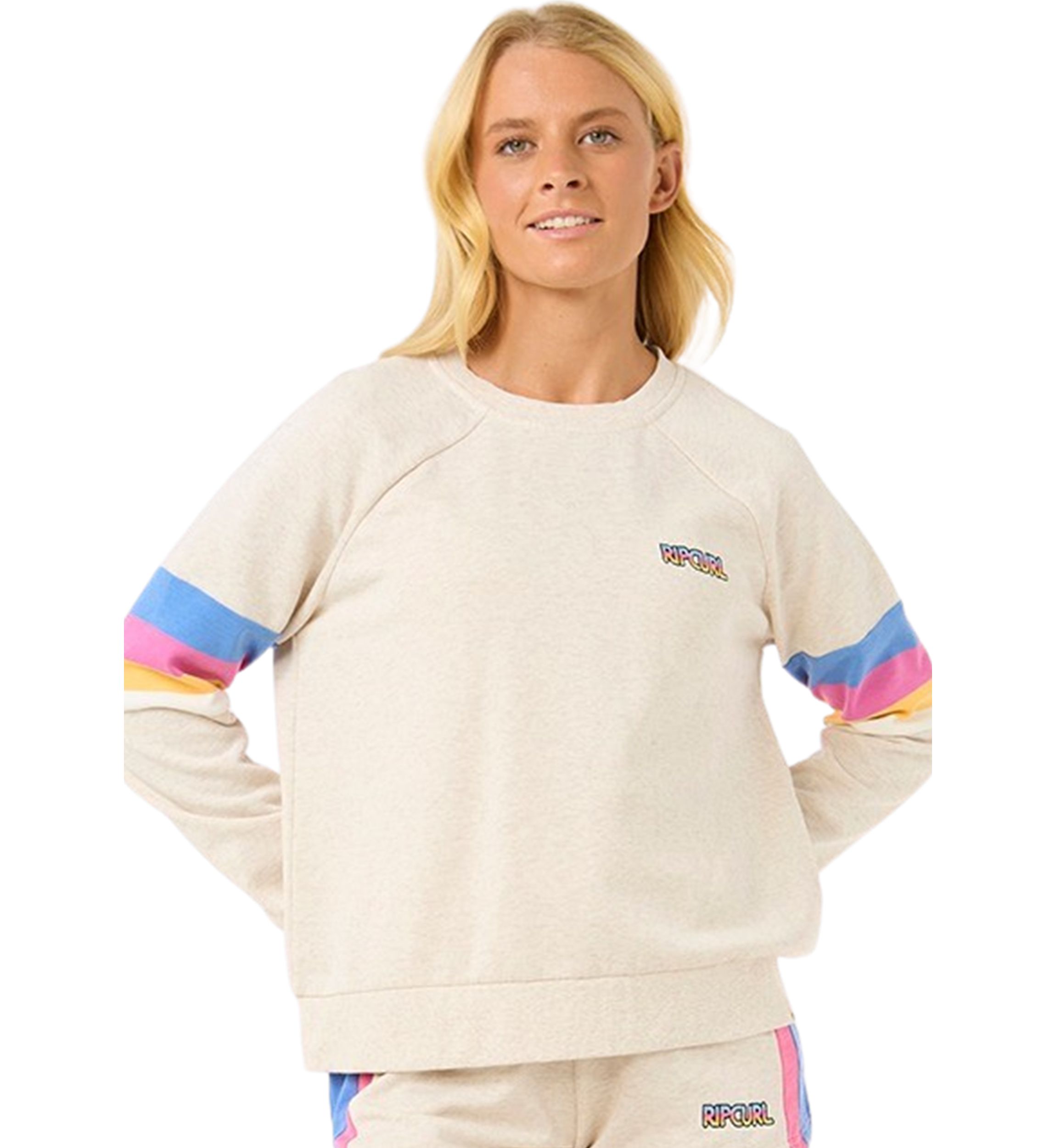 Womens Las Dalias Raglan Crew Neck Sweatshirt
