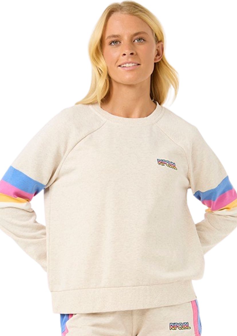 Womens Las Dalias Raglan Crew Neck Sweatshirt