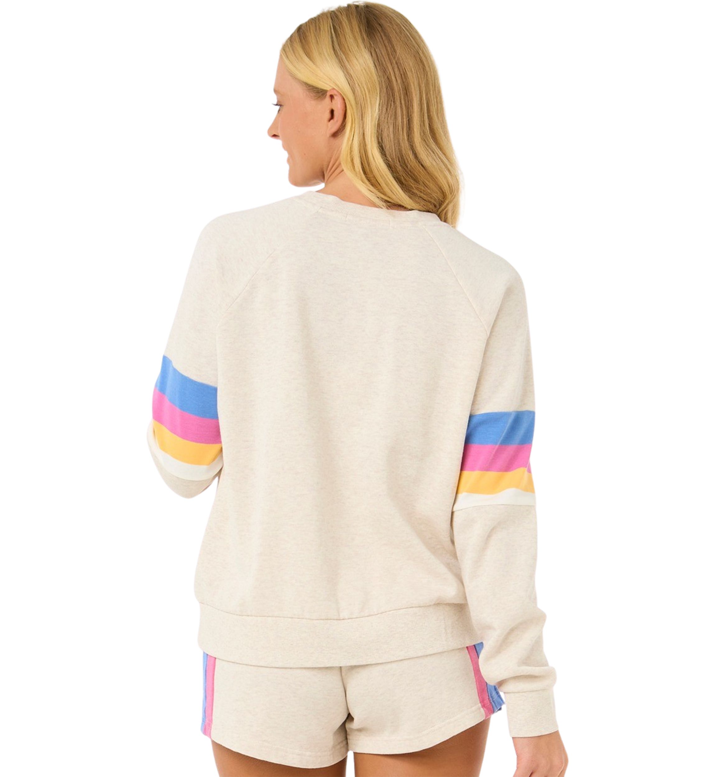 Womens Las Dalias Raglan Crew Neck Sweatshirt