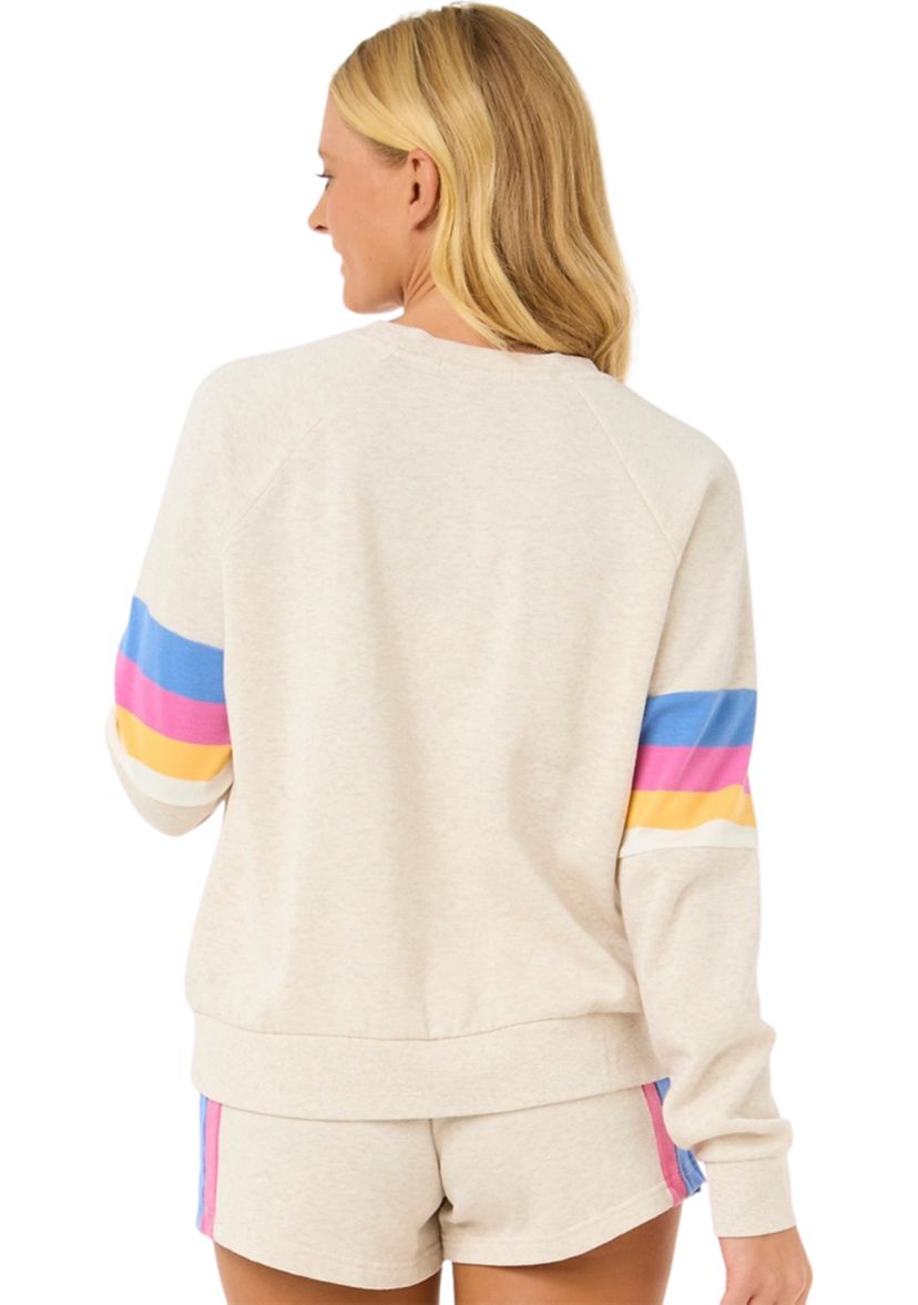 Womens Las Dalias Raglan Crew Neck Sweatshirt