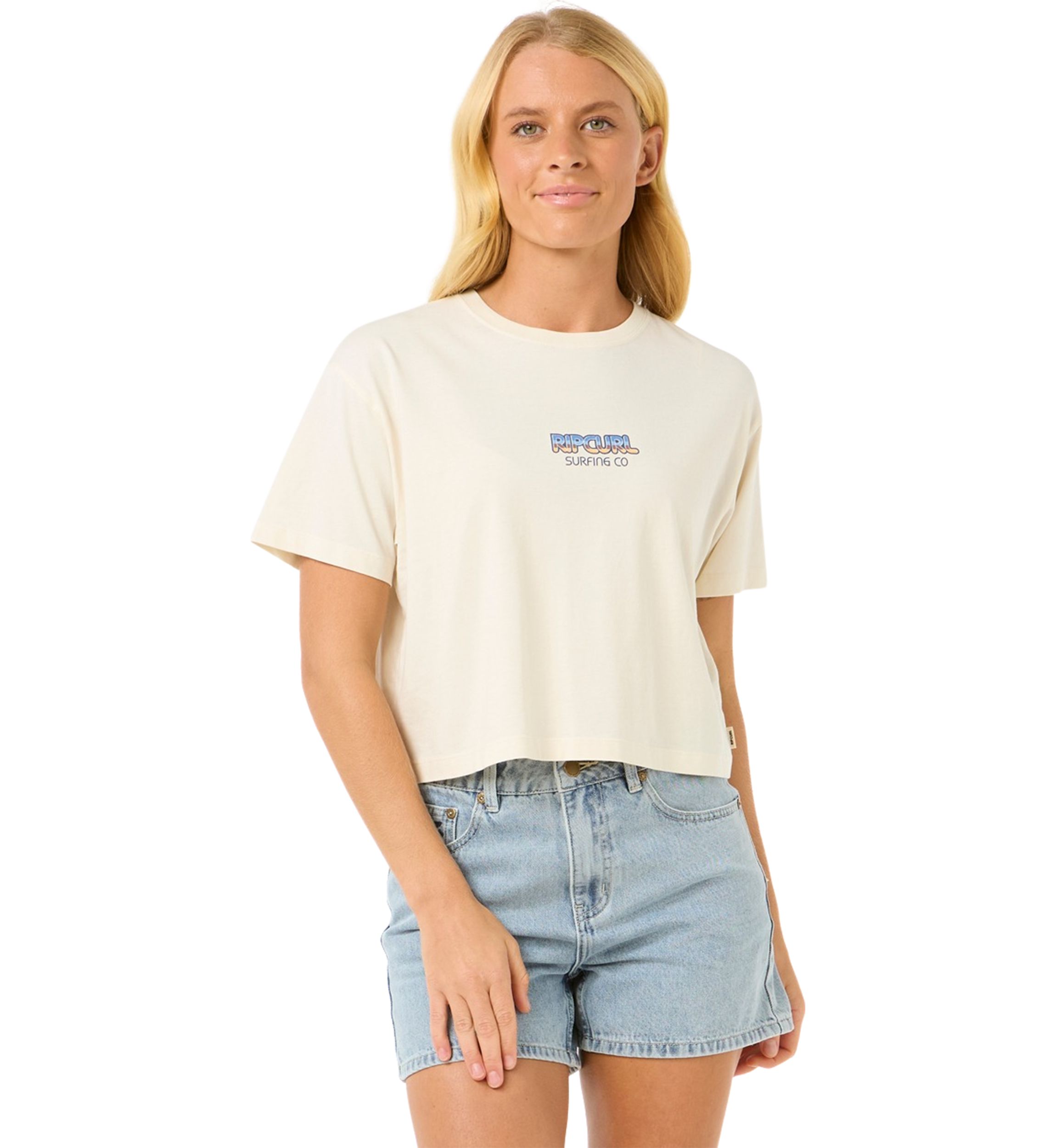 Womens Sun Sea Crop T-Shirt
