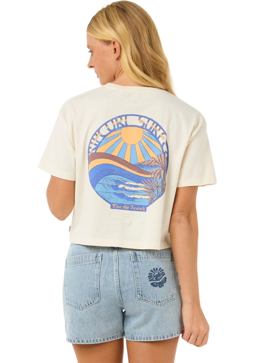 Womens Sun Sea Crop T-Shirt