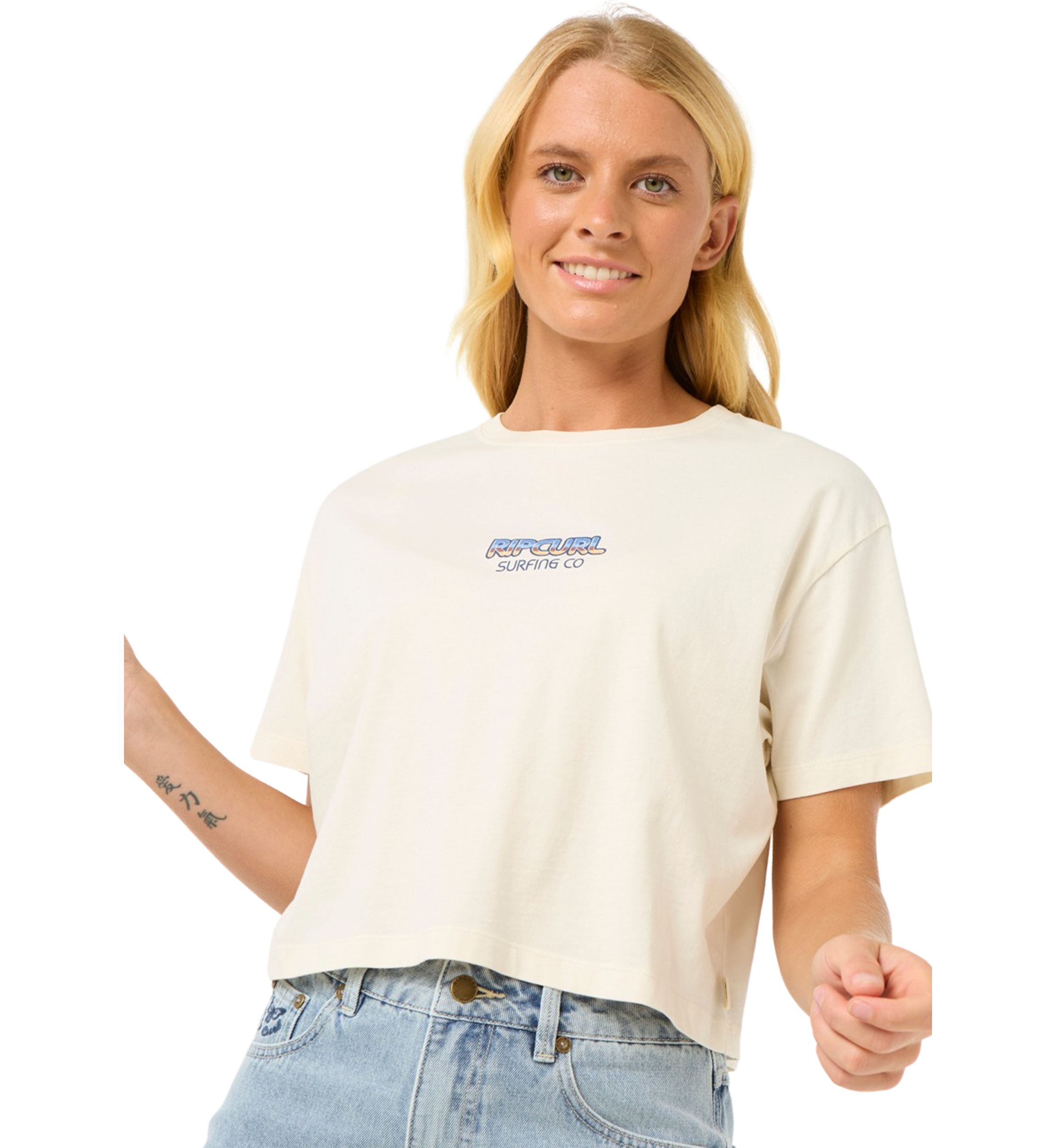 Womens Sun Sea Crop T-Shirt