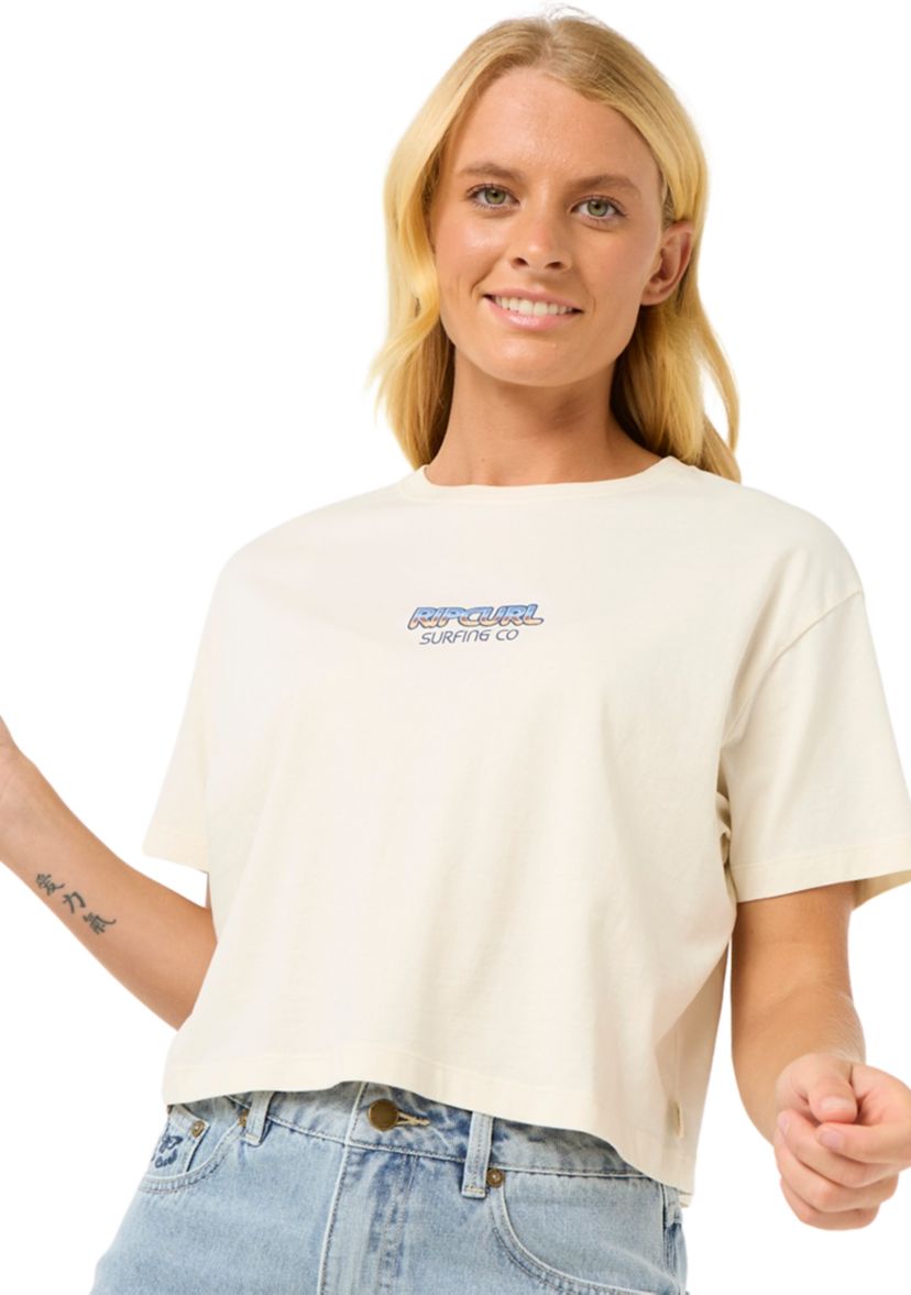 Womens Sun Sea Crop T-Shirt