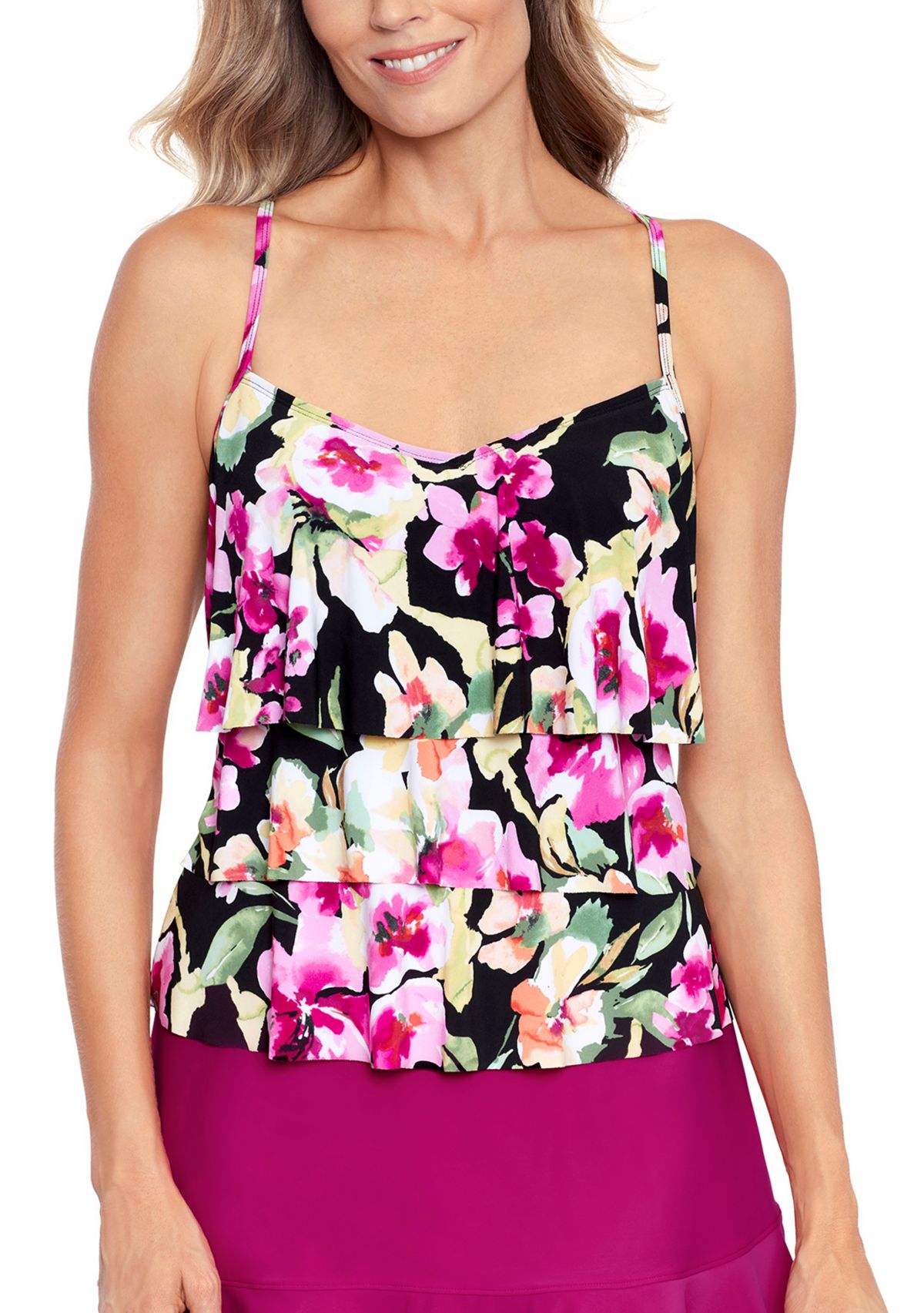 Monets Garden Pretty Lily Swim Top