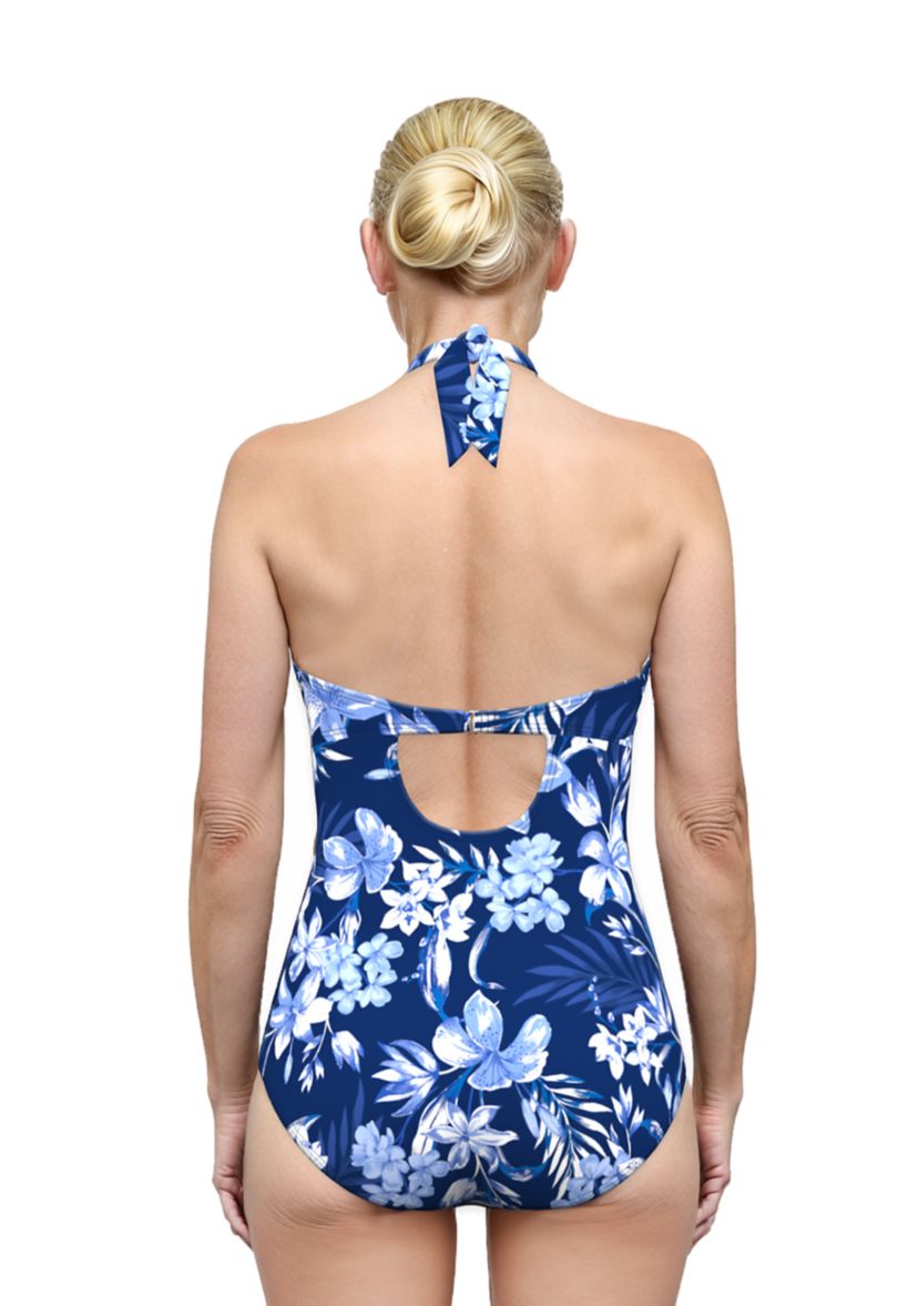 Island Time Draped V-Neck One Piece Swimsuit