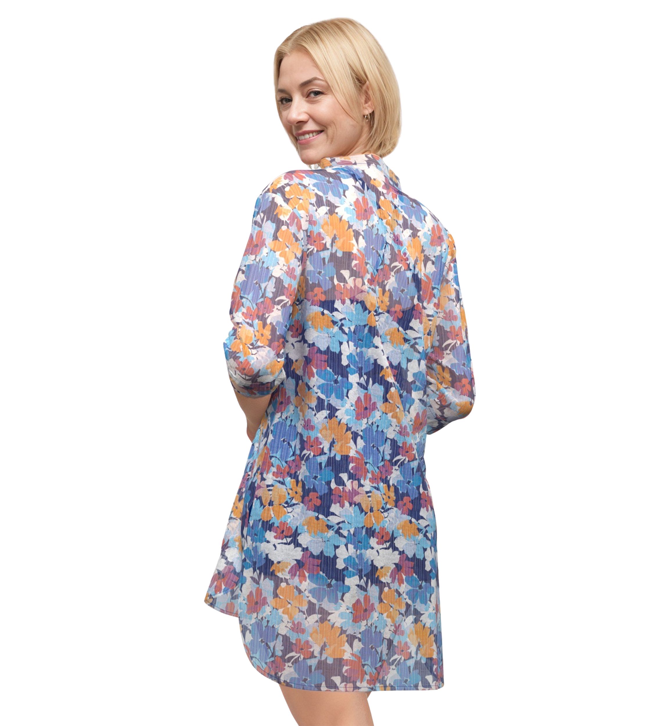Bloomfields Long Sleeve Button Down Tunic Swim Cover-Up