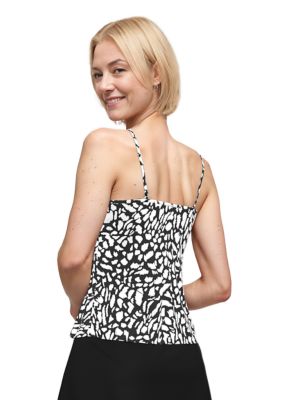 Mixed Signals Triple Tier Tankini Swim Top