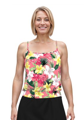 American Beach Juicy Tropics Blouson Tankini Swim Top | belk