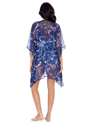 Tropical Toile Caftan Swim Cover Up