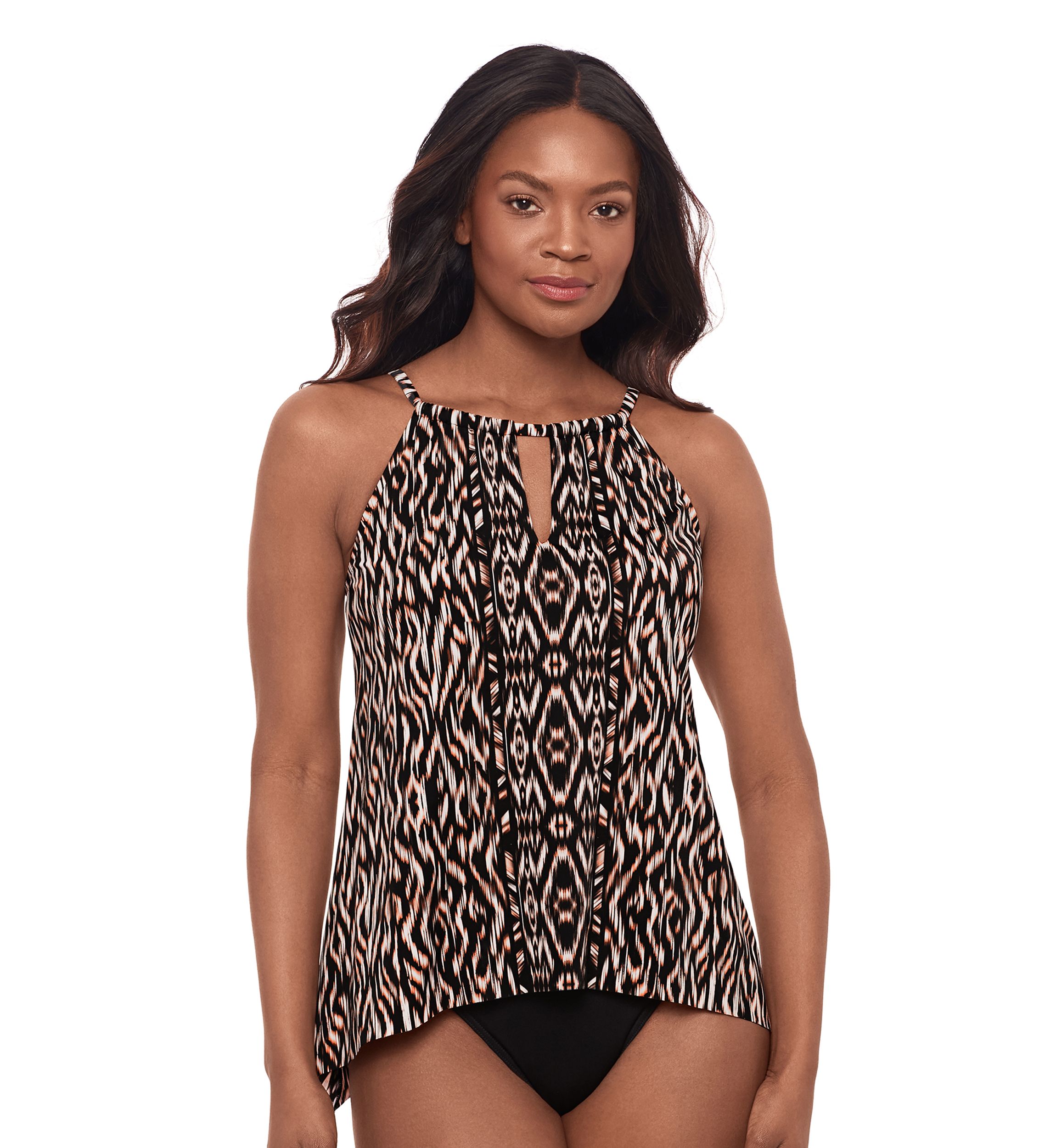 Peephole Tankini Top in Topkapi
