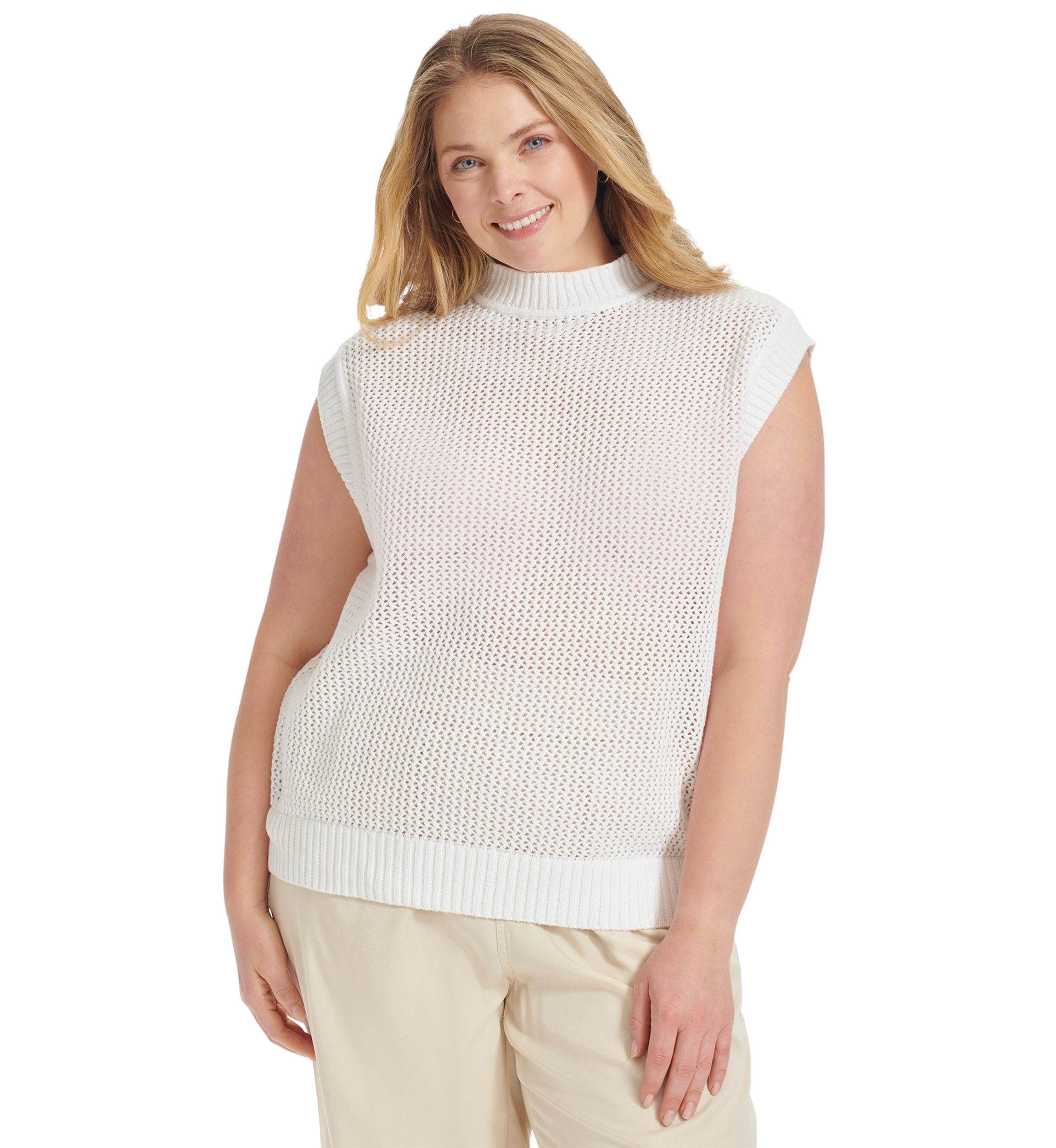 Plus Size Sweater Knit Tank Knit Top