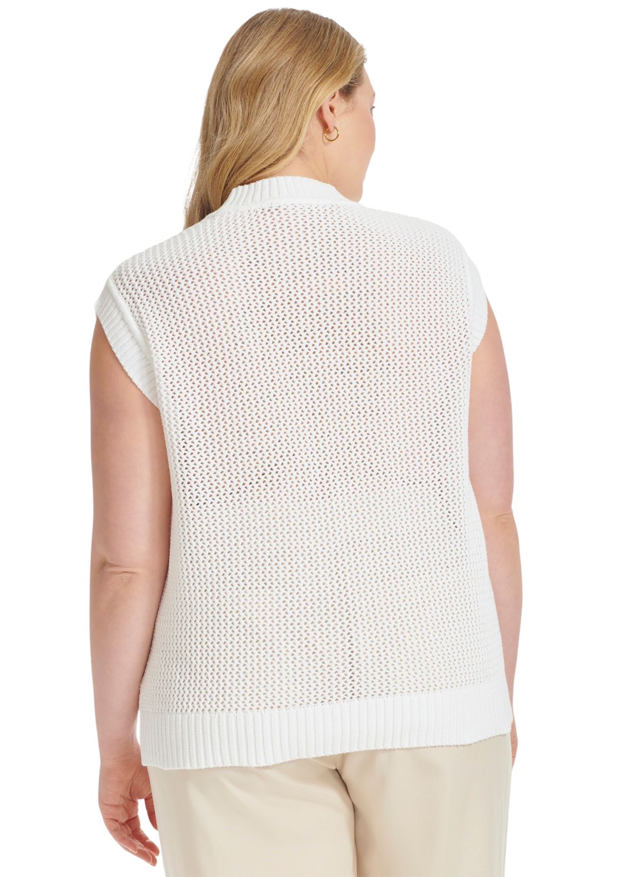 Plus Size Sweater Knit Tank Knit Top