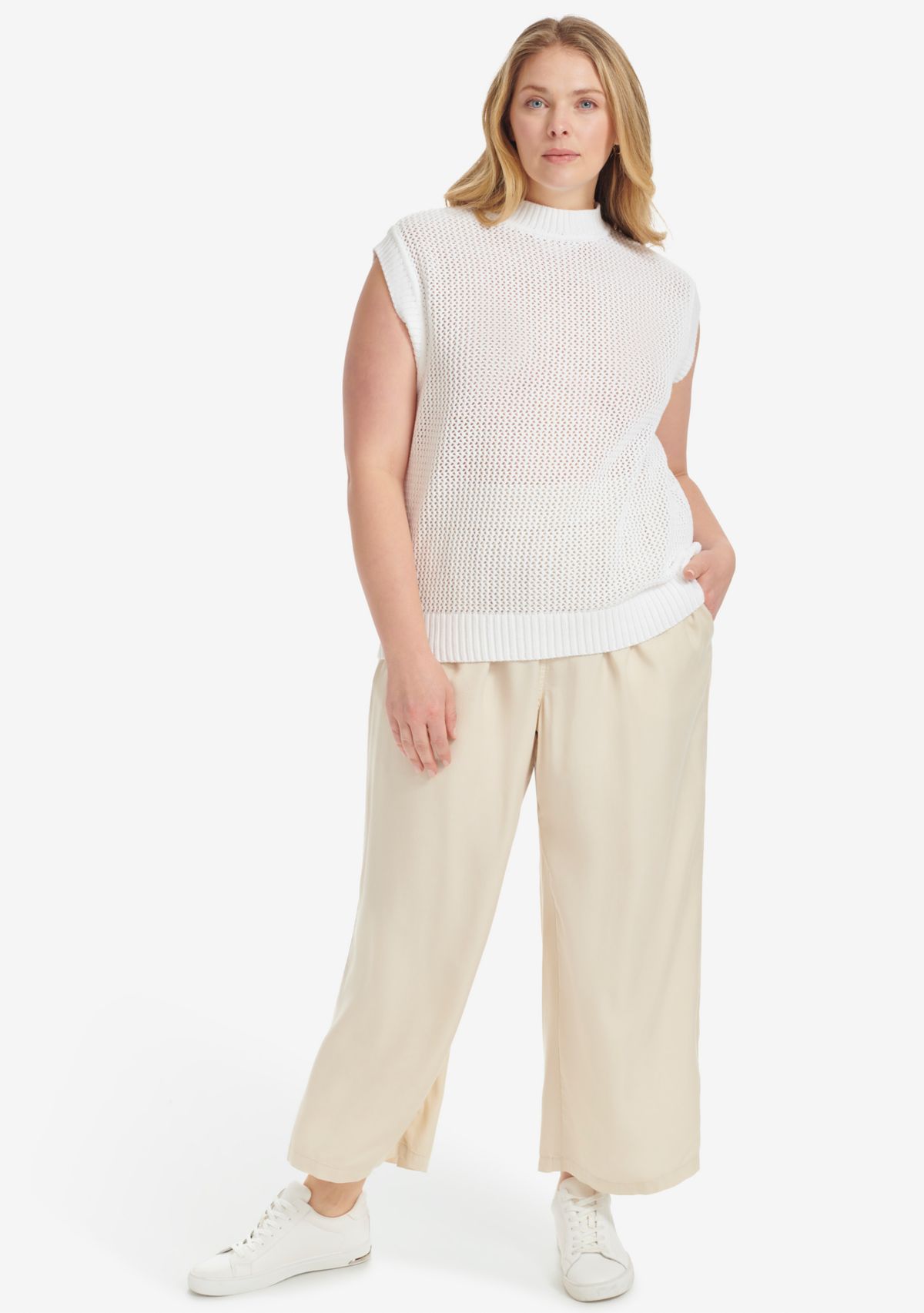 Plus Size Sweater Knit Tank Knit Top