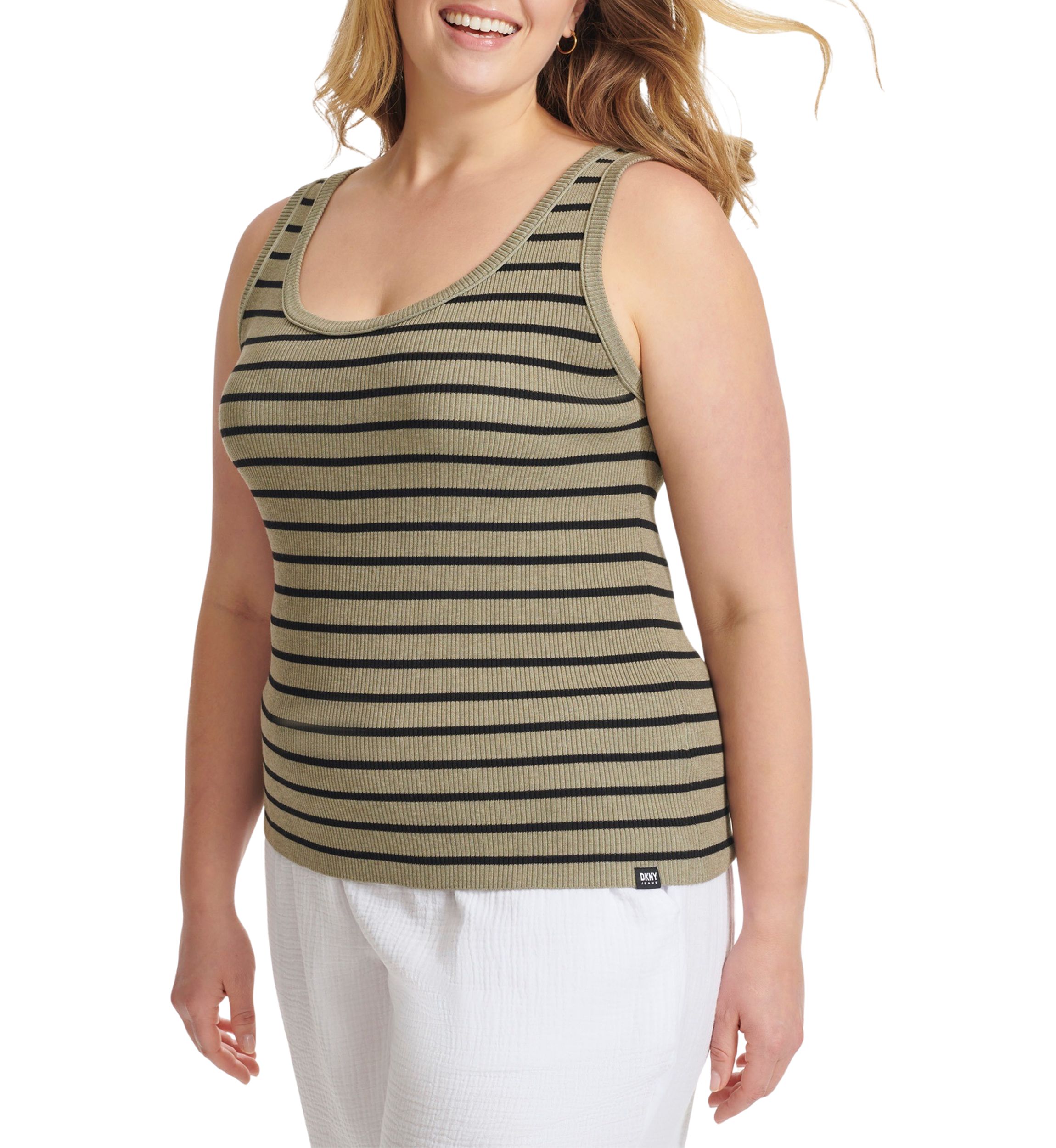 Plus Size Sleeveless Ribbed Tank Top