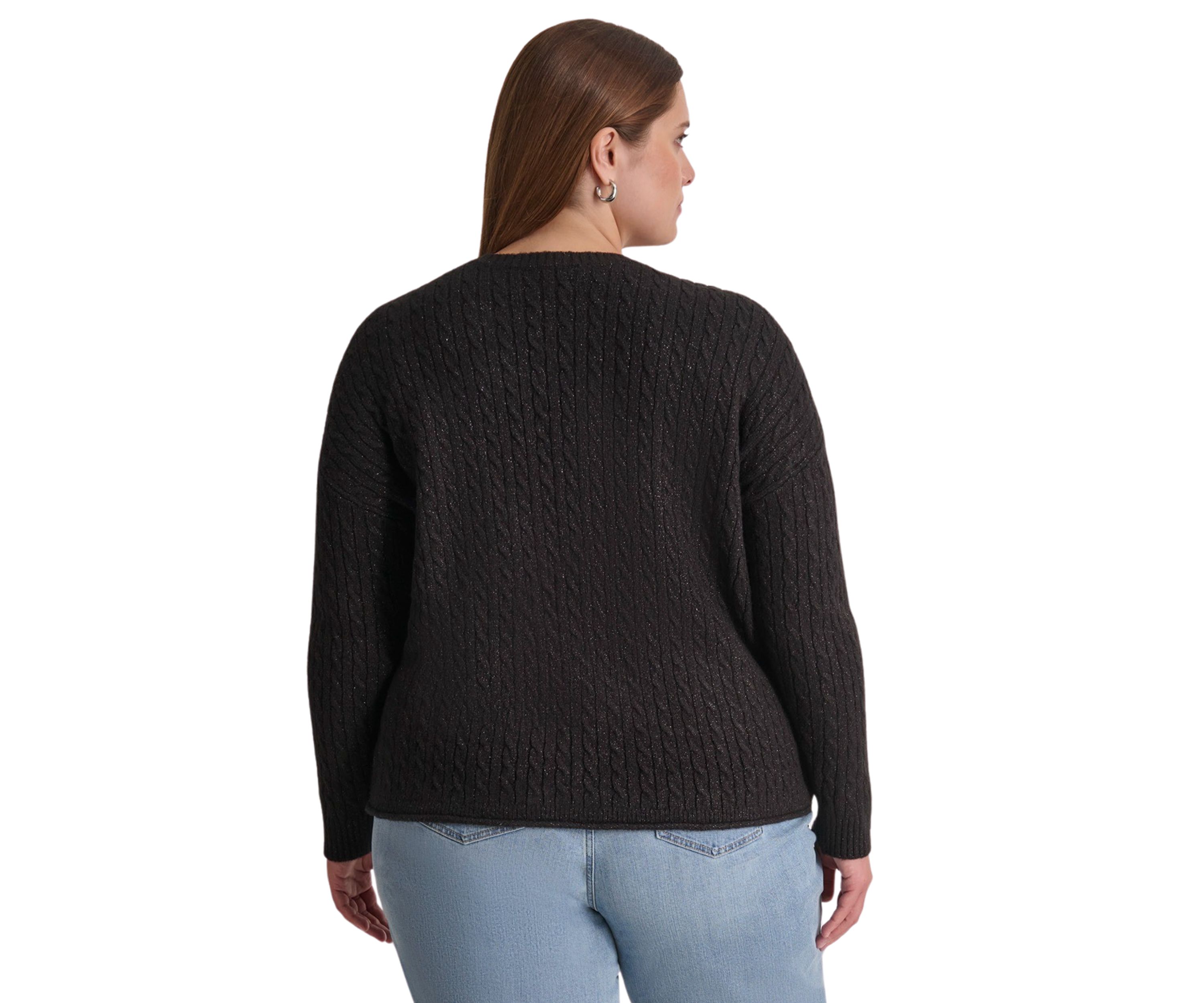 Plus Size Crew Neck Boxy Pullover Sweater 