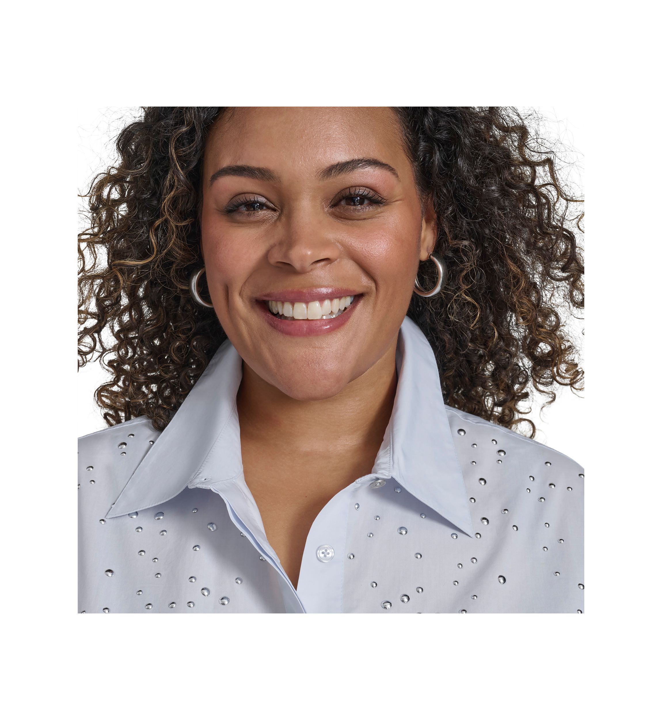 Plus Size Long Sleeve Button Front Shirt 