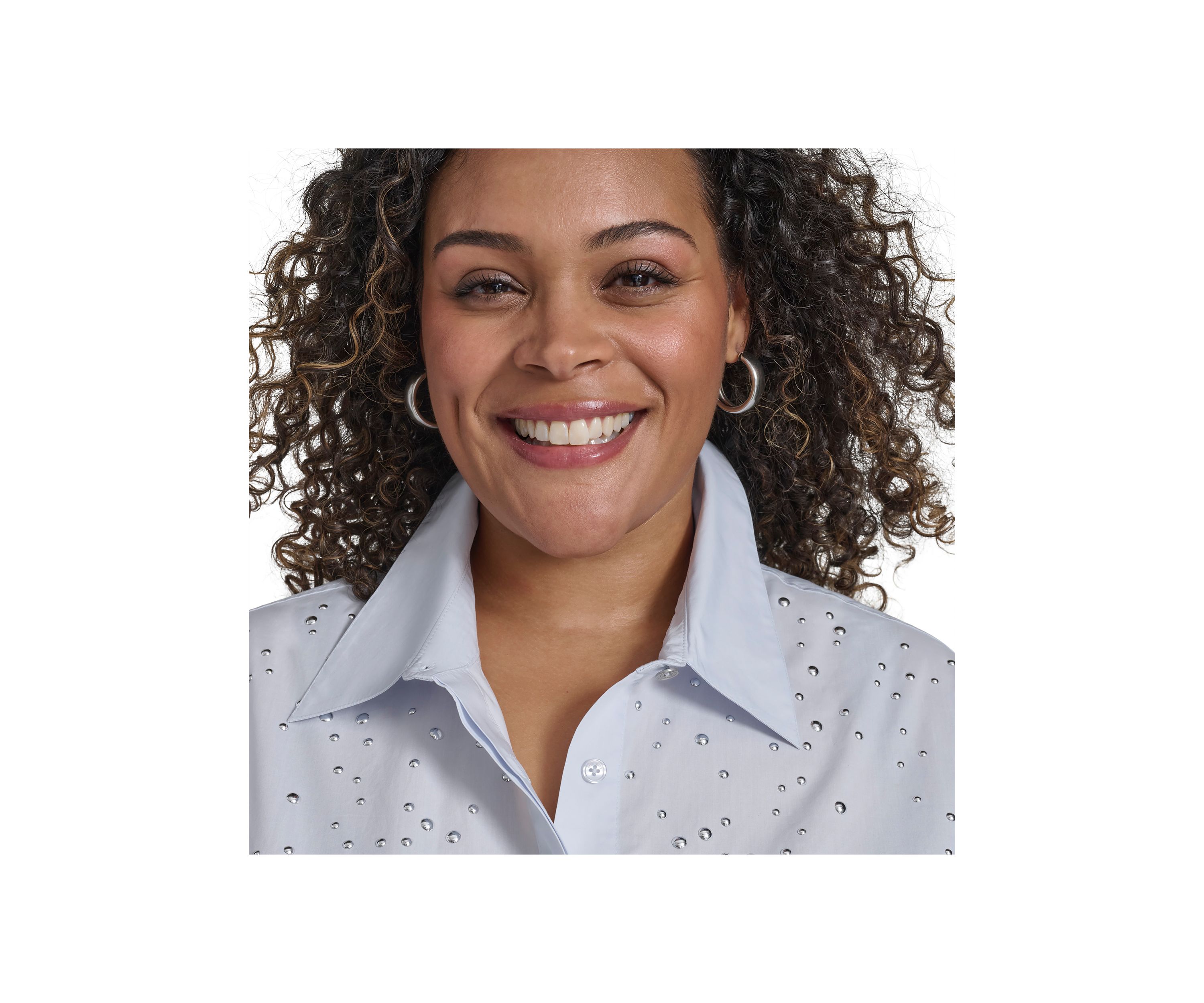 Plus Size Long Sleeve Button Front Shirt 